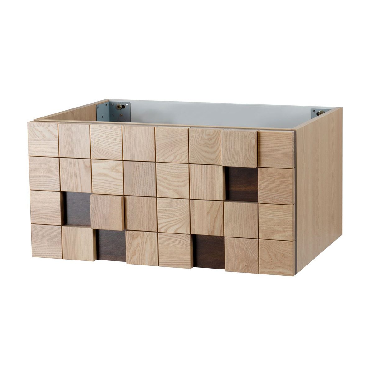 Belvit Waschbeckenschrank BV-US3606-1 (1-St) MOVEA Waschtischunterschrank 80cm 1 Schublade Grifflos Softclose