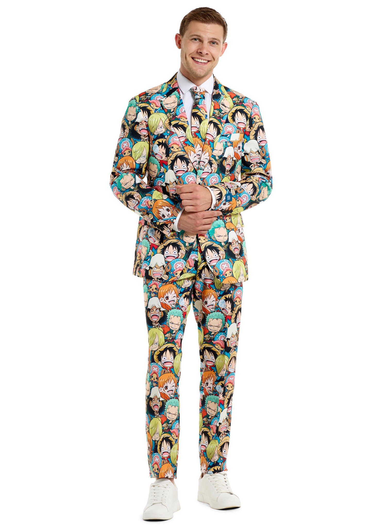 Opposuits Partyanzug One Piece Anzug, Damit zeigst Du ganz deutlich, wer der König der Piraten ist!