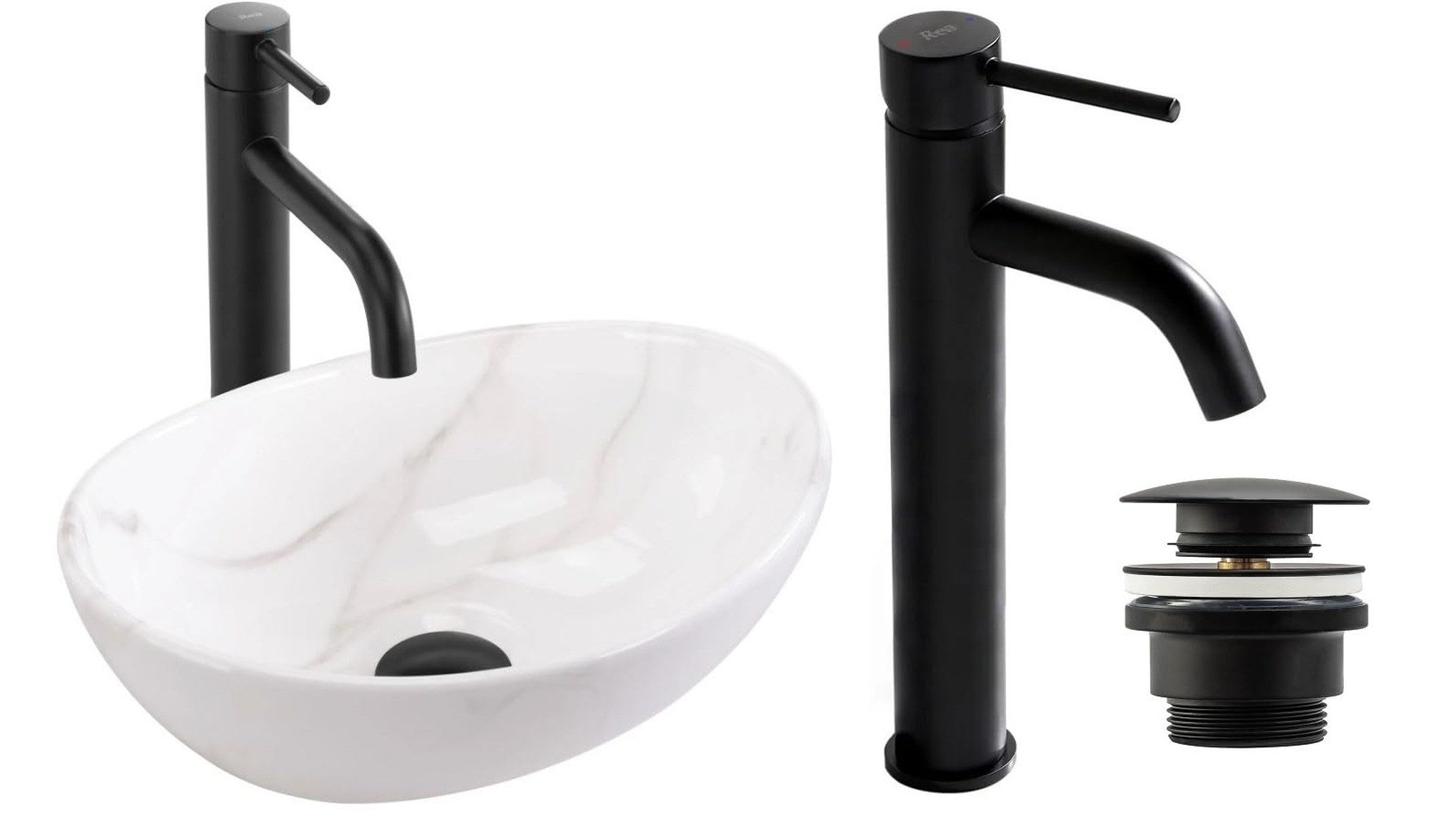 GTM Design Aufsatzwaschbecken Glanz Set mit günstig online kaufen