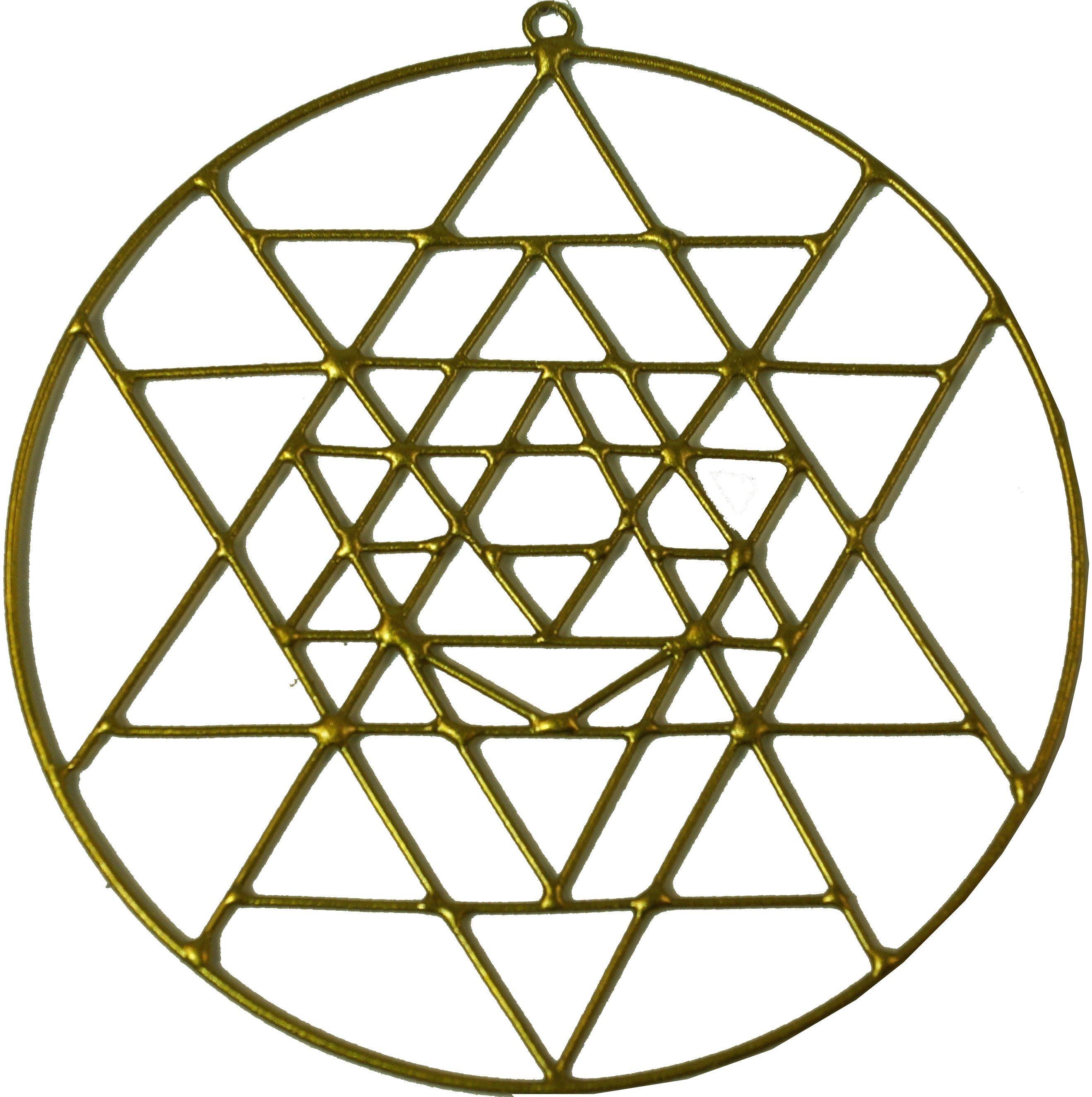 Guru-Shop Dekoobjekt Sonnenfänger, Suncatcher - Yantra gold