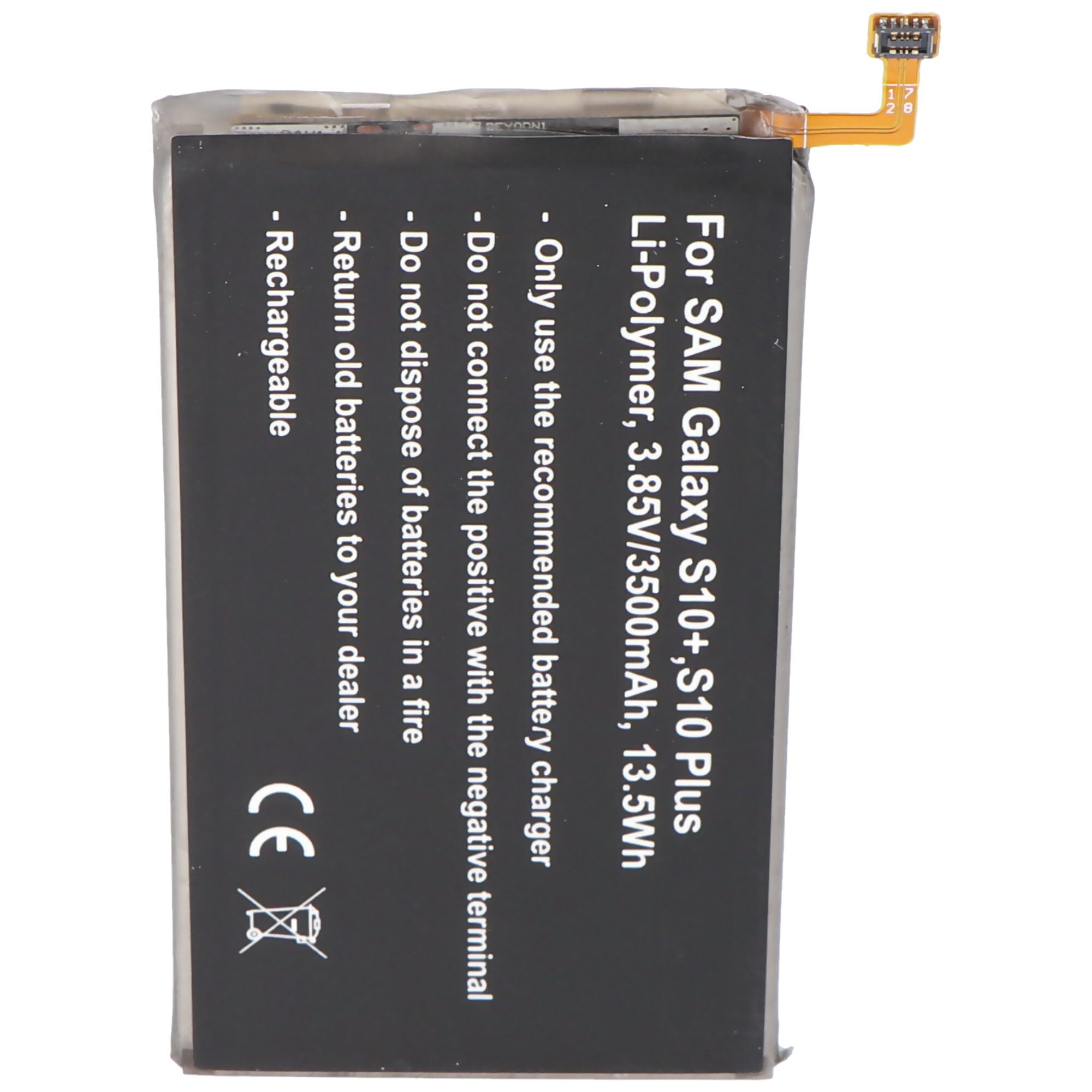 Akku passend für Samsung Galaxy S10+, S10 Plus, Li-Polymer, 3,85V, 35 Akku