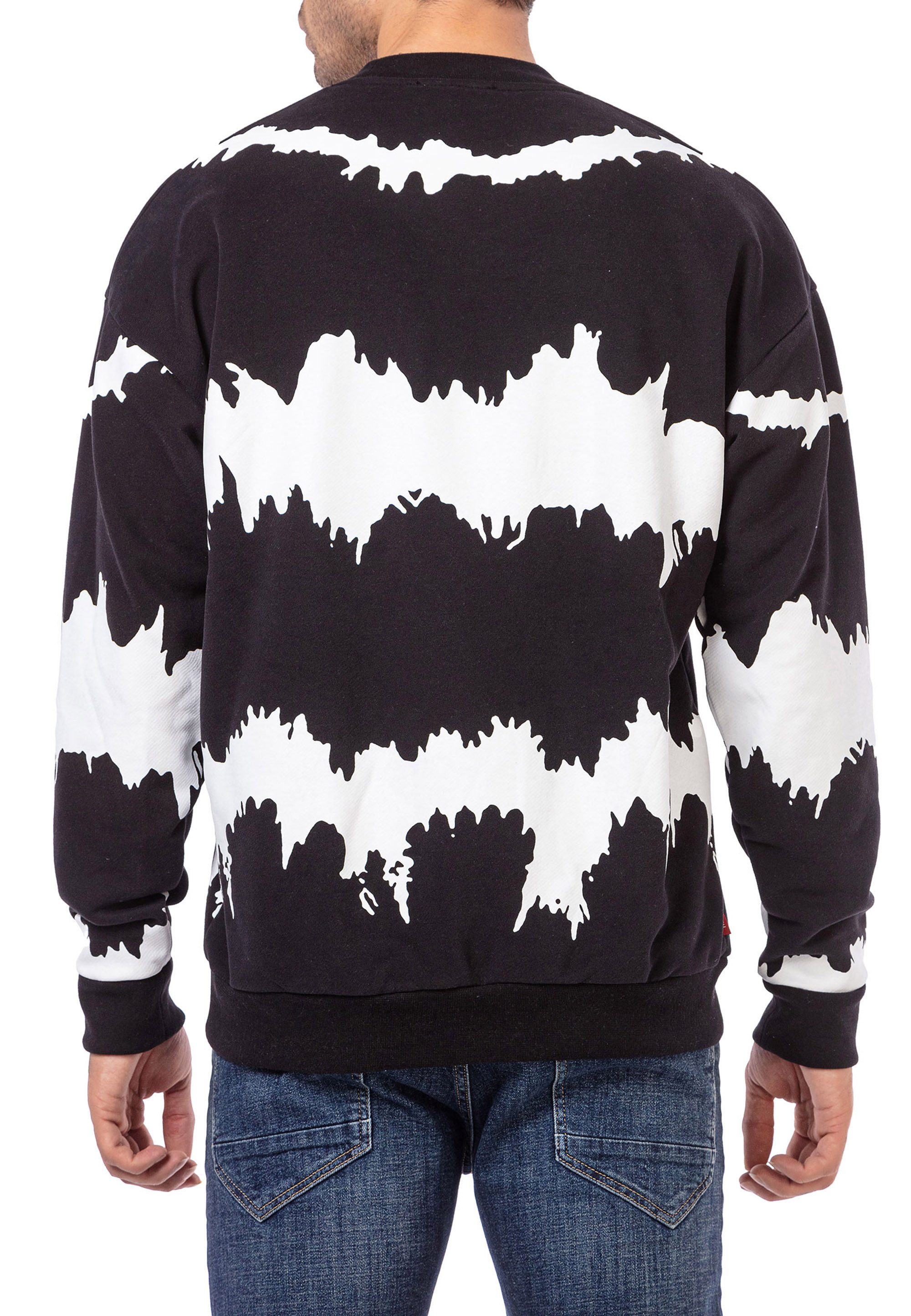 RedBridge Sweatshirt mit auffälligem Muster Streetwear Pullover