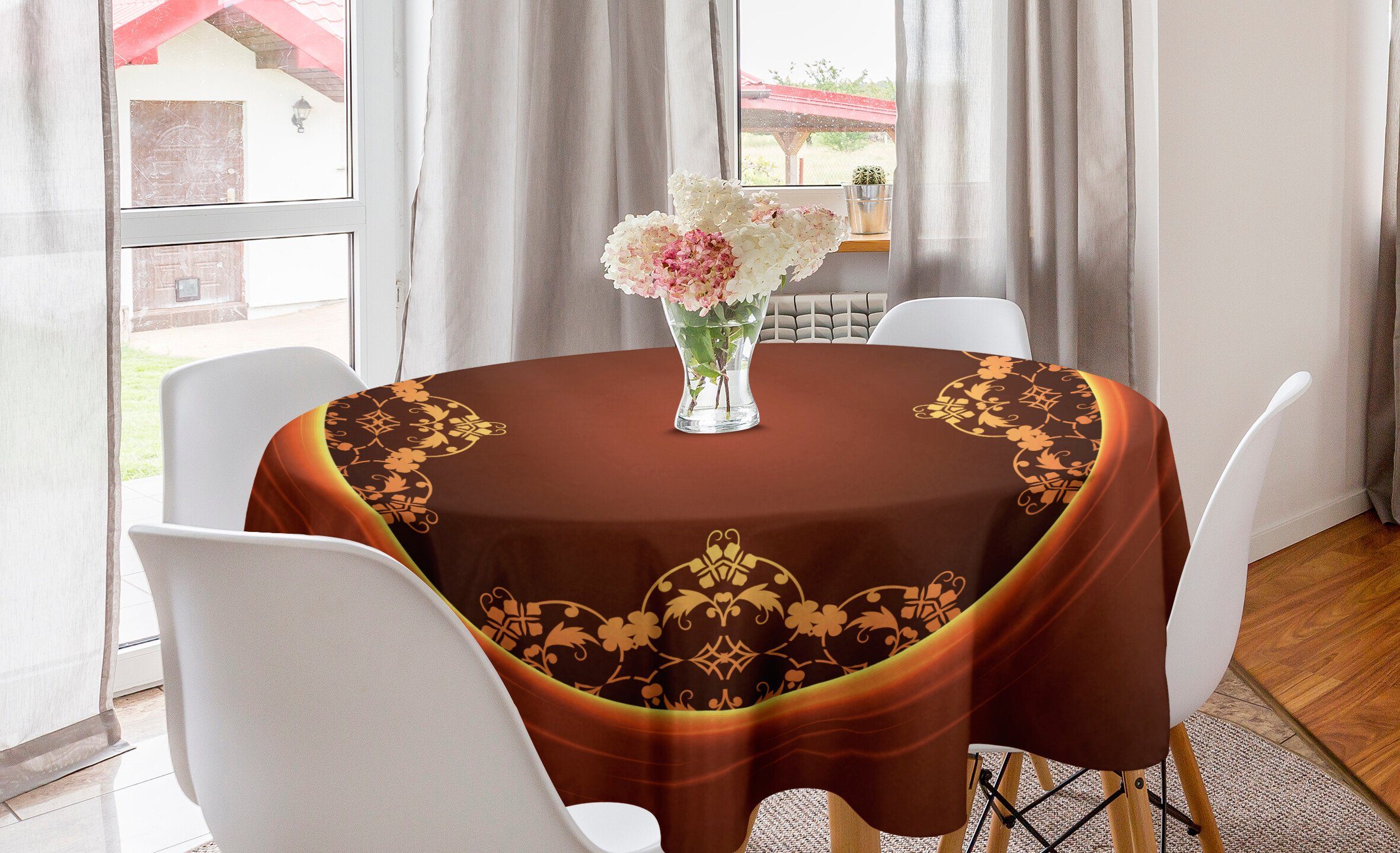 Dekoration, Mandala Esszimmer Abakuhaus für Abdeckung Design Tischdecke Tischdecke Verschiedene Küche Paisley Kreis