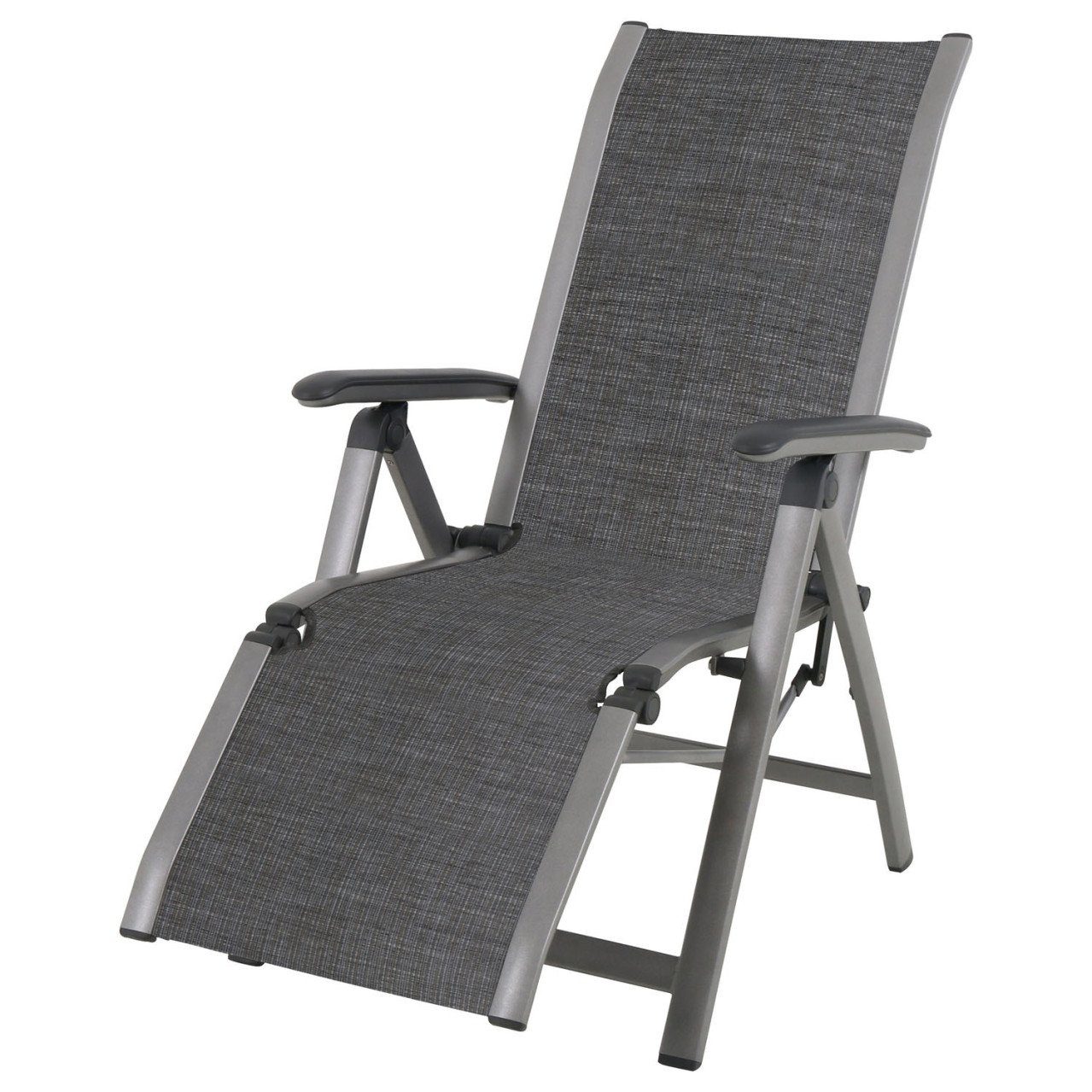 MWH Gartensessel MWH Relaxsessel Elo grau, pulverbeschichtetes, Klappbar Rückenlehne verstellbar witterungsbeständig