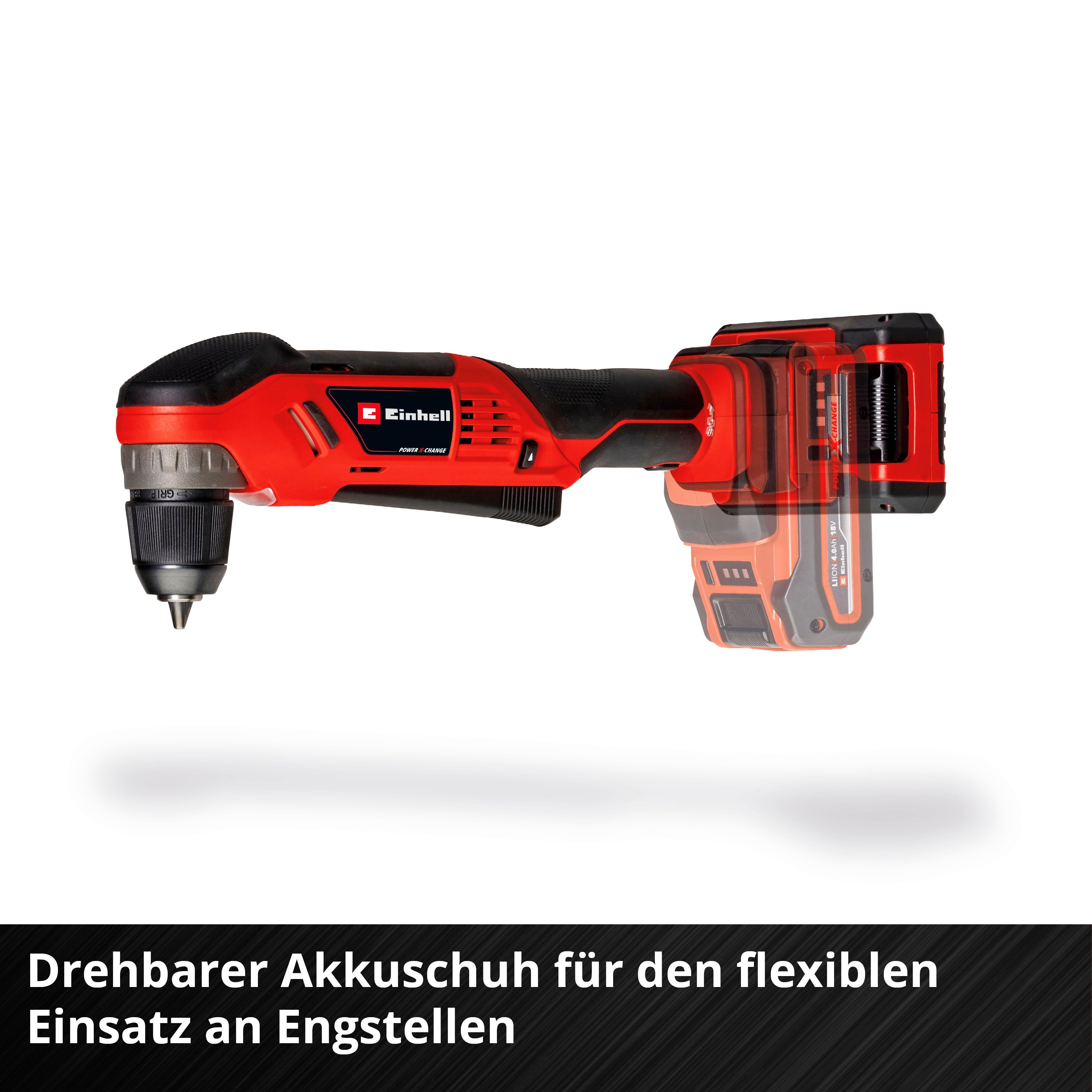 Einhell Akku-Winkelbohrmaschine TE-AD 18 Li - Solo, max. 1100 U/min