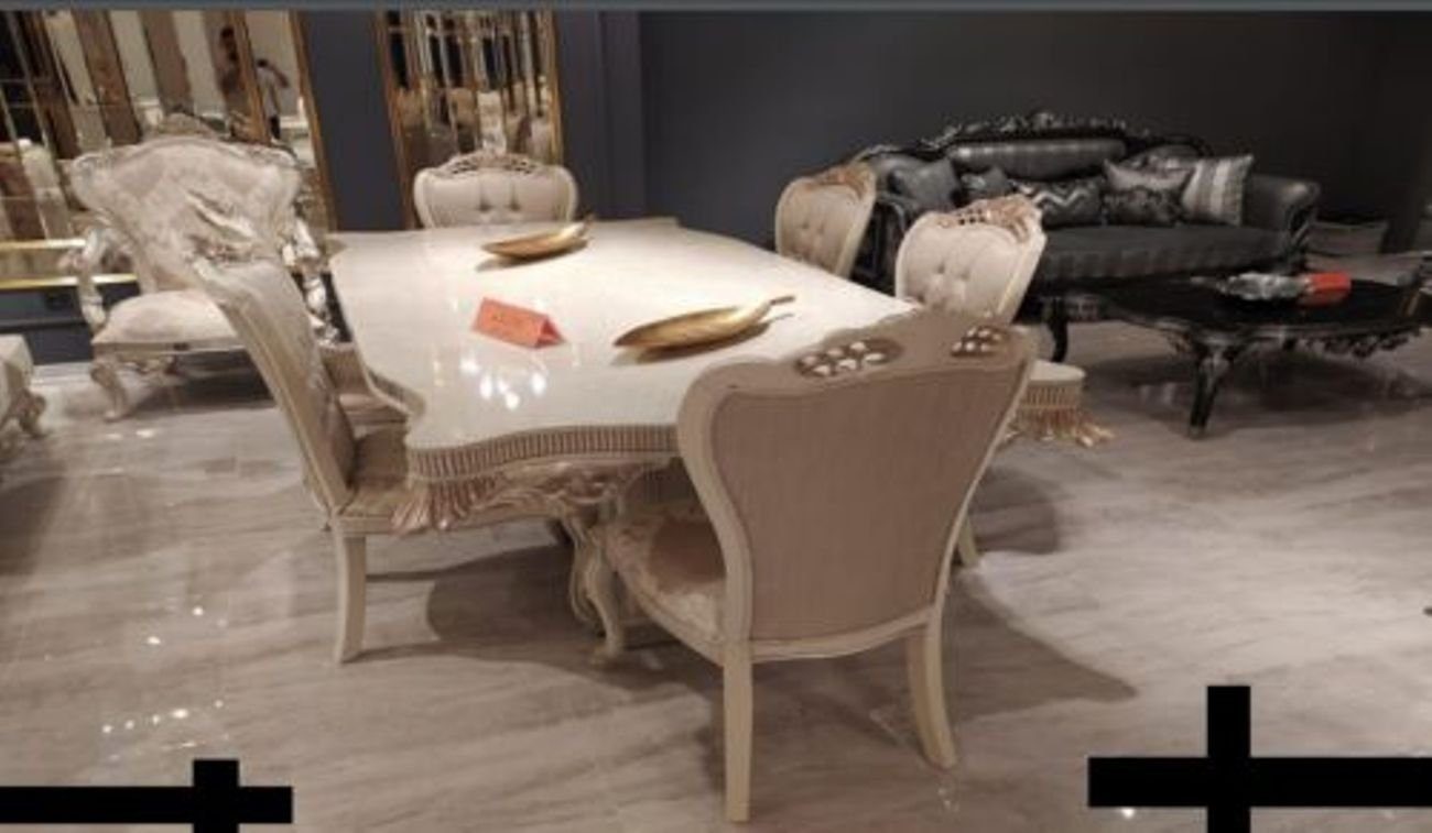 Gruppe Esstisch Esszimmer-Set, Luxus Garnitur Holz Stuhle Esszimmer Tisch JVmoebel Ess Stuhl