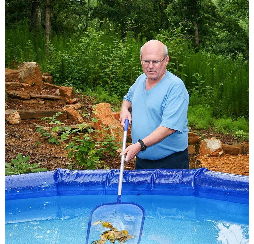 Thumbnail - BlingBin Kescher Pool Kescher Set, Pool Kescher mit Teleskopstange, Einstellbare Länge (1er Set, 1-St., 153cm), 58.5cm~1...