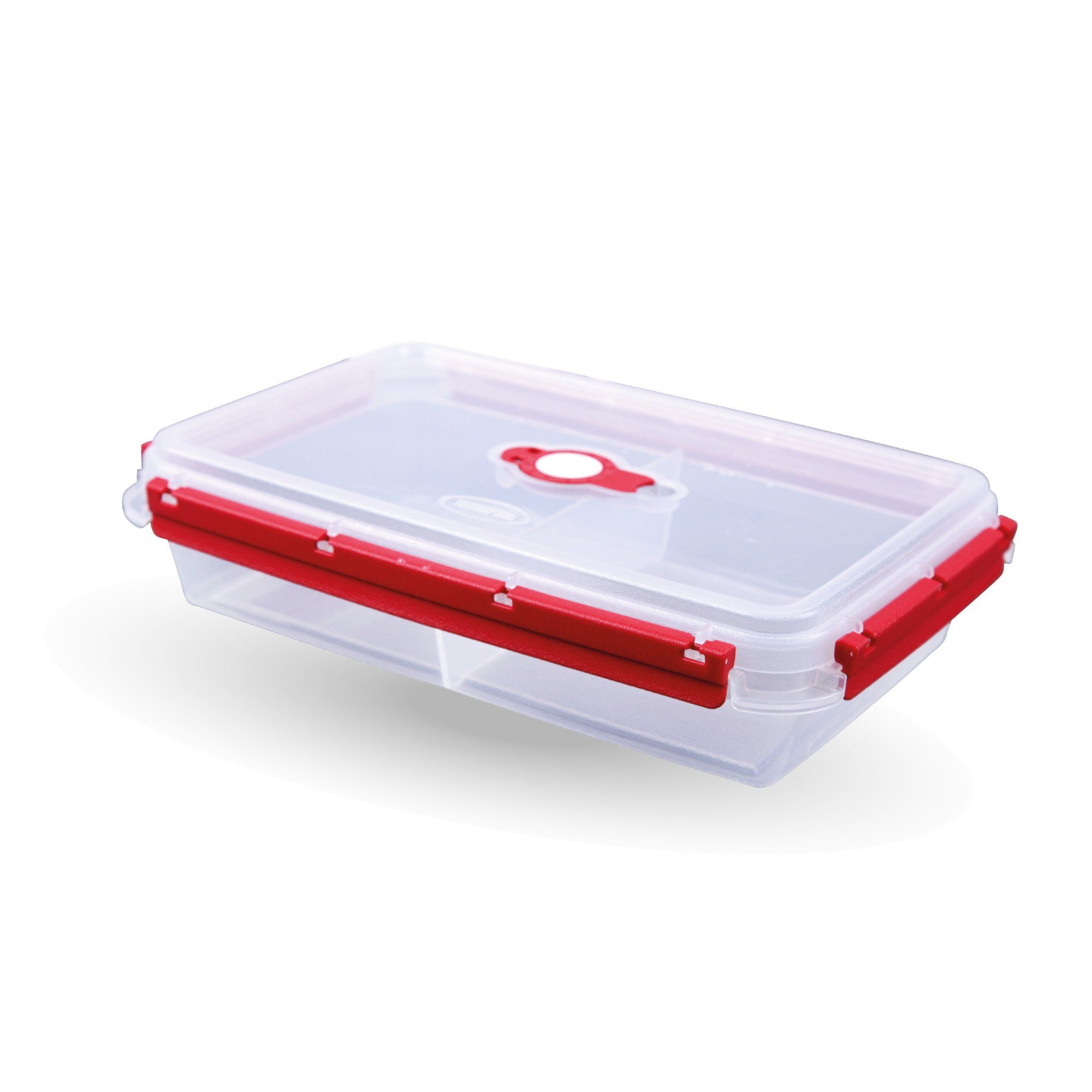 Tontarelli Frischhaltedose Brotdose 2 L, Kunststoff mit Trenner, (1-tlg), Vorratsdose für Lebensmittel - Aufbewahrungsbox luftdicht - Meal Prep