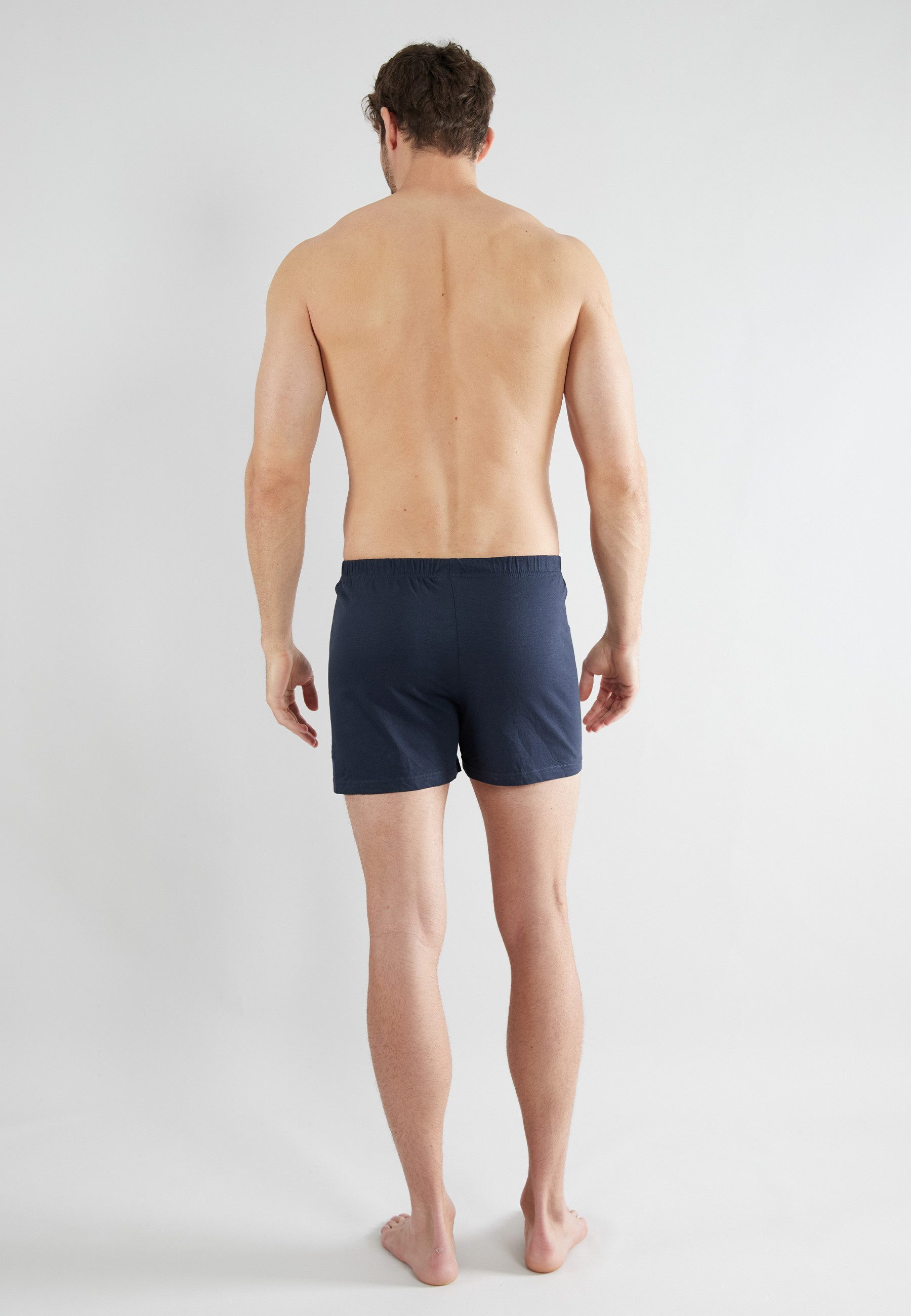 CECEBA Boxershorts CECEBA Herren Boxershort blau uni 5er Pack (5-St)