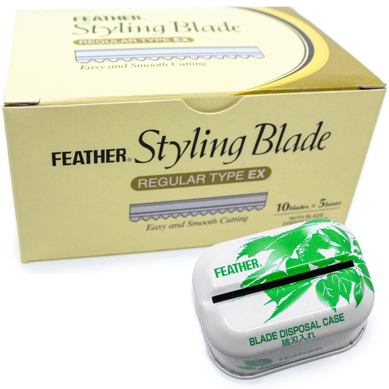 Feather Rasierklingen für Haarmesser Styling Razor original Styling Blade, 50-tlg., Regular TYPE EX, Edelstahl, rostfrei
