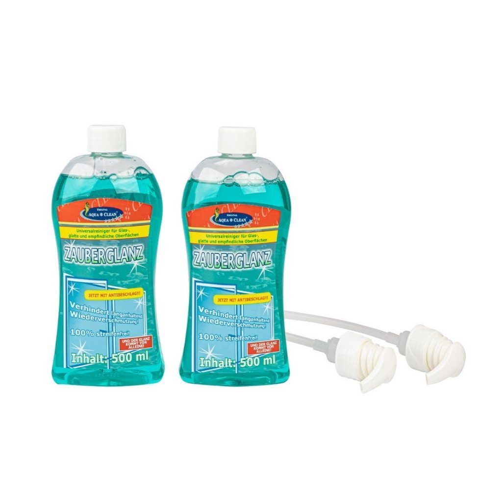 Konzentrat 2x Zauberglanz 500ml Fensterreiniger CLEAN AQUA