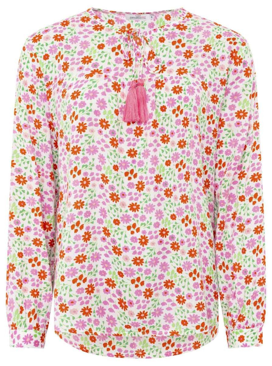 Zwillingsherz Klassische Bluse Mille Fleur