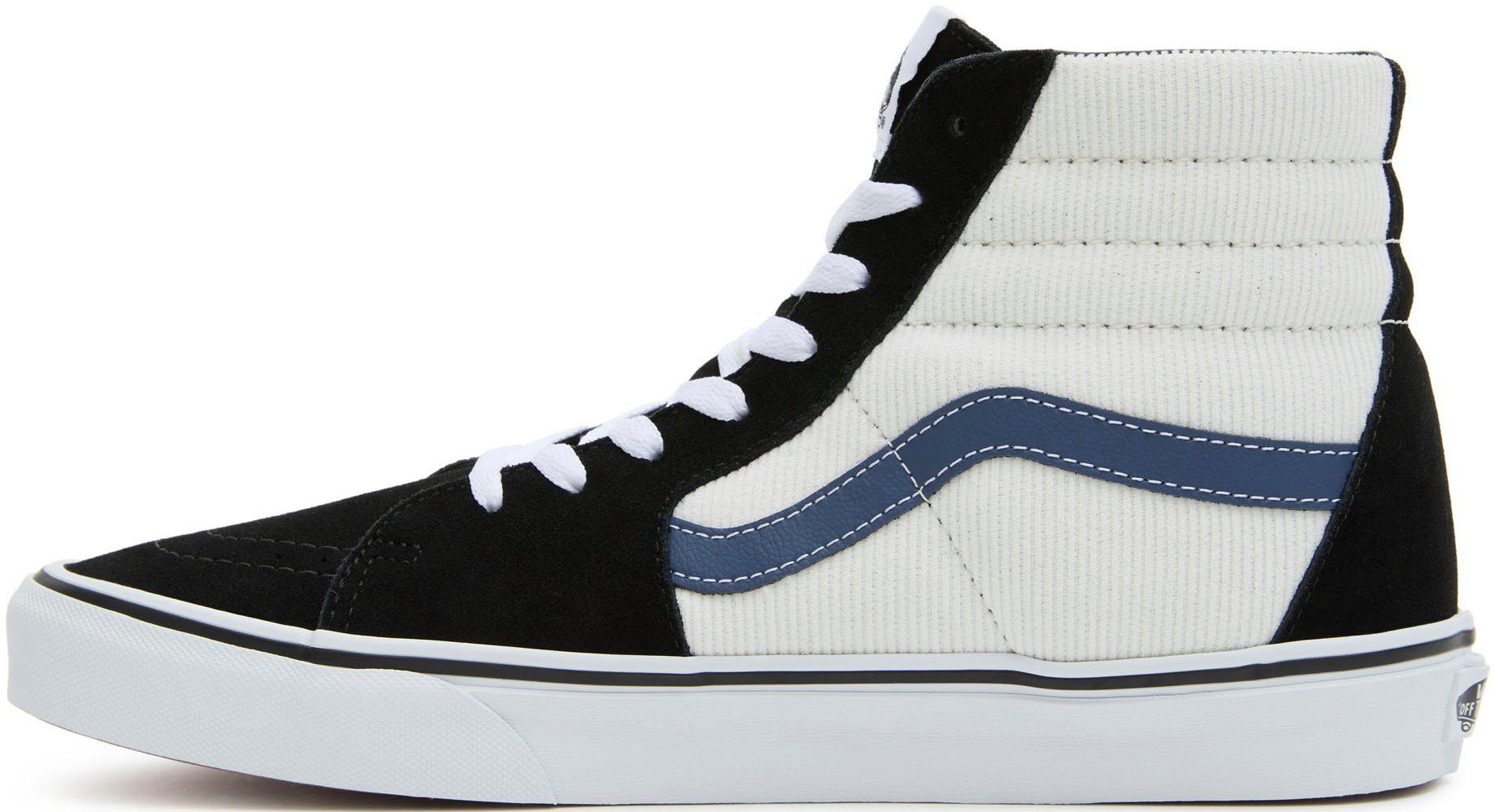 Sneaker SK8-Hi klassischer Vans weiß-schwarz mit Logo-Flag