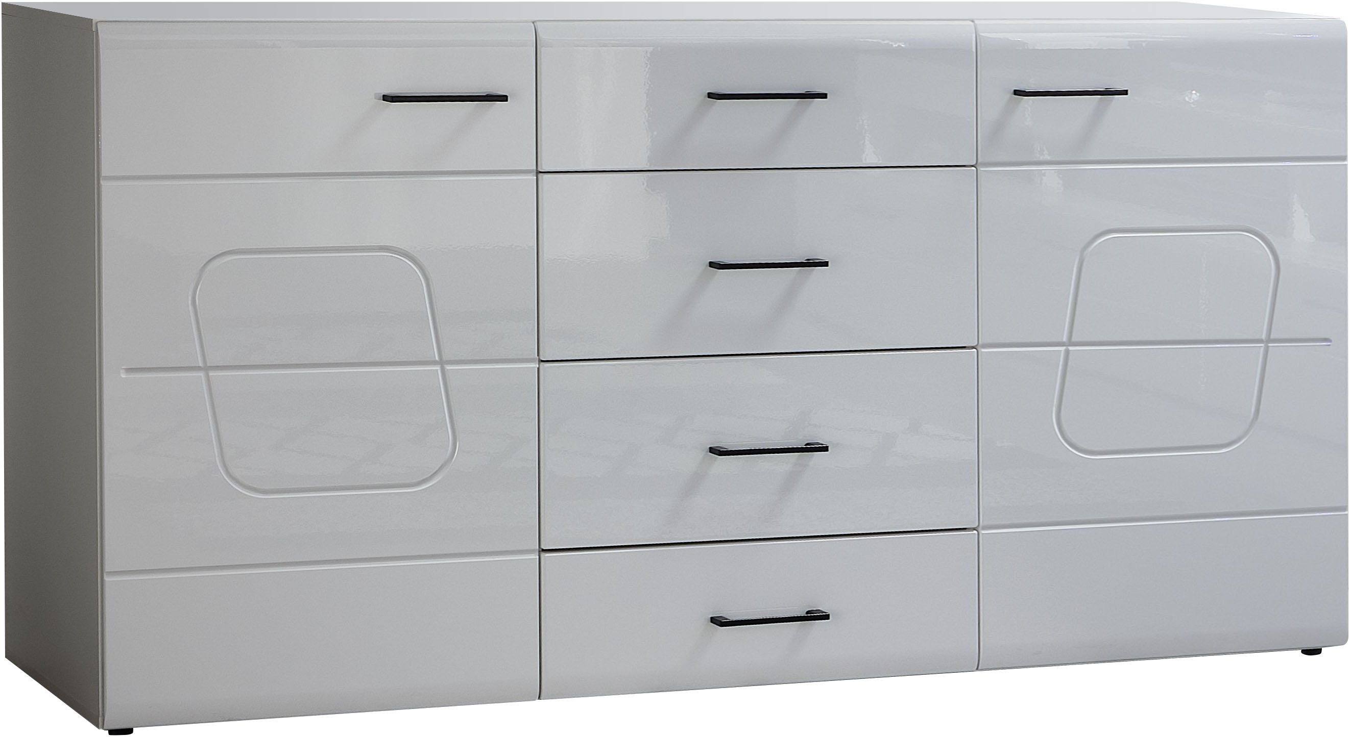 Innostyle Sideboard "SPIRIT PLUS" 3 Stk. tlg. weiß hochglanz MDF günstig online kaufen
