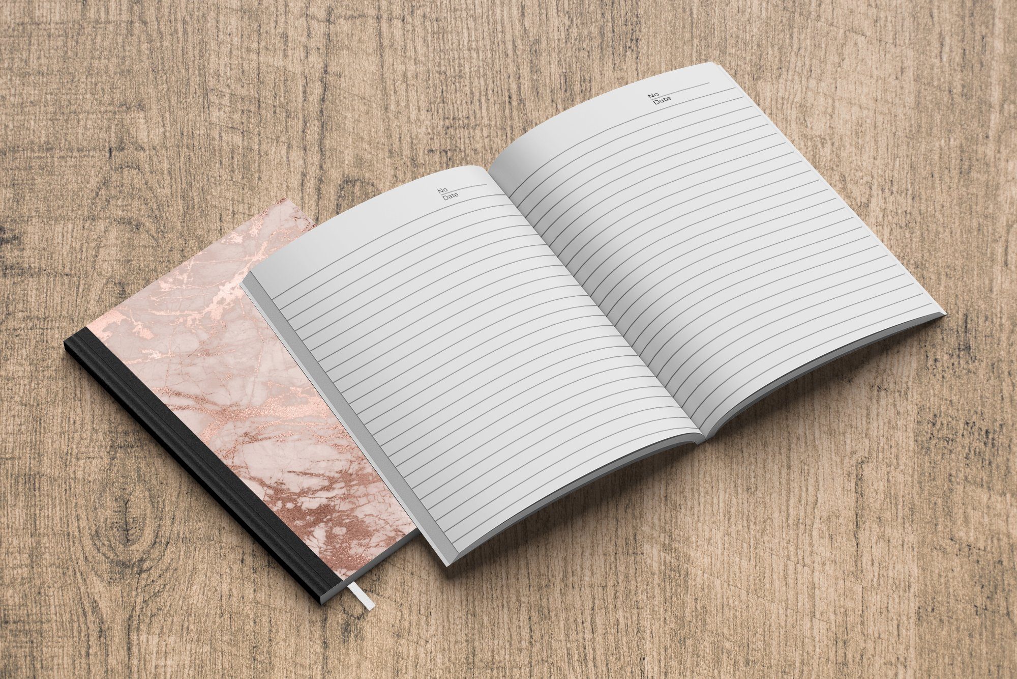 A5, Marmoroptik Tagebuch, - Journal, Luxus - Glitzer 98 Marmor - Seiten, - Design, Notizbuch MuchoWow Rosa Merkzettel, Haushaltsbuch - Notizheft,