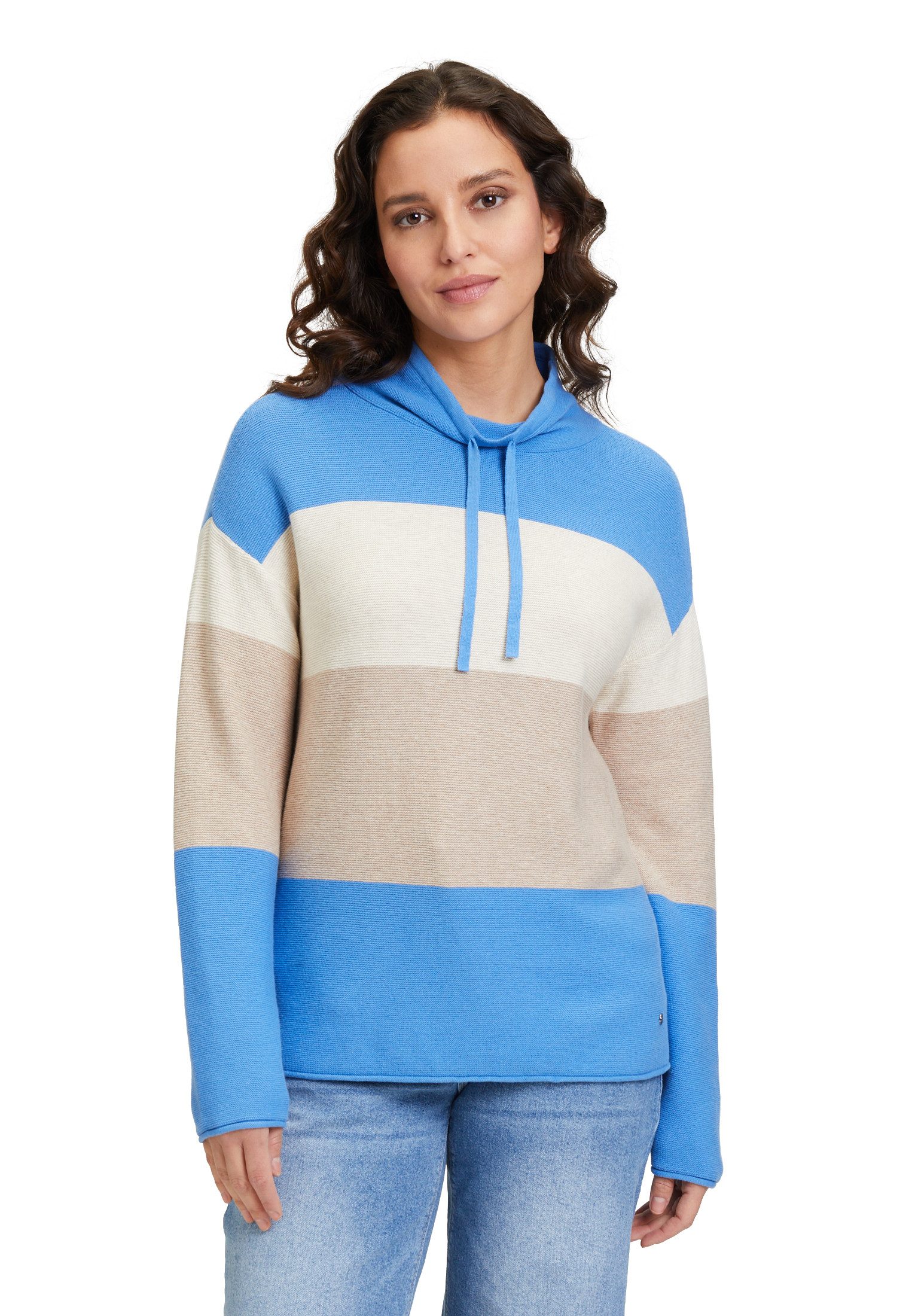 Betty&Co Strickpullover Betty & Co Strickpullover mit Color Blocking (1-tlg) Color Blocking