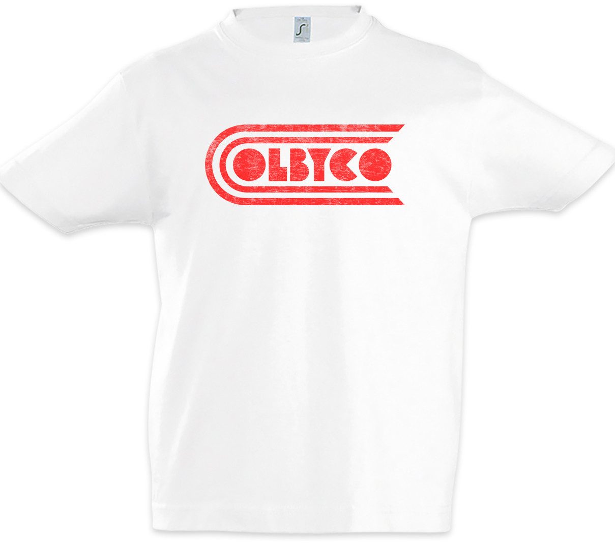 Print-Shirt Olbyco Kinder T-Shirt Denver Symbol Sign Firma Company Logo Firmenlogo
