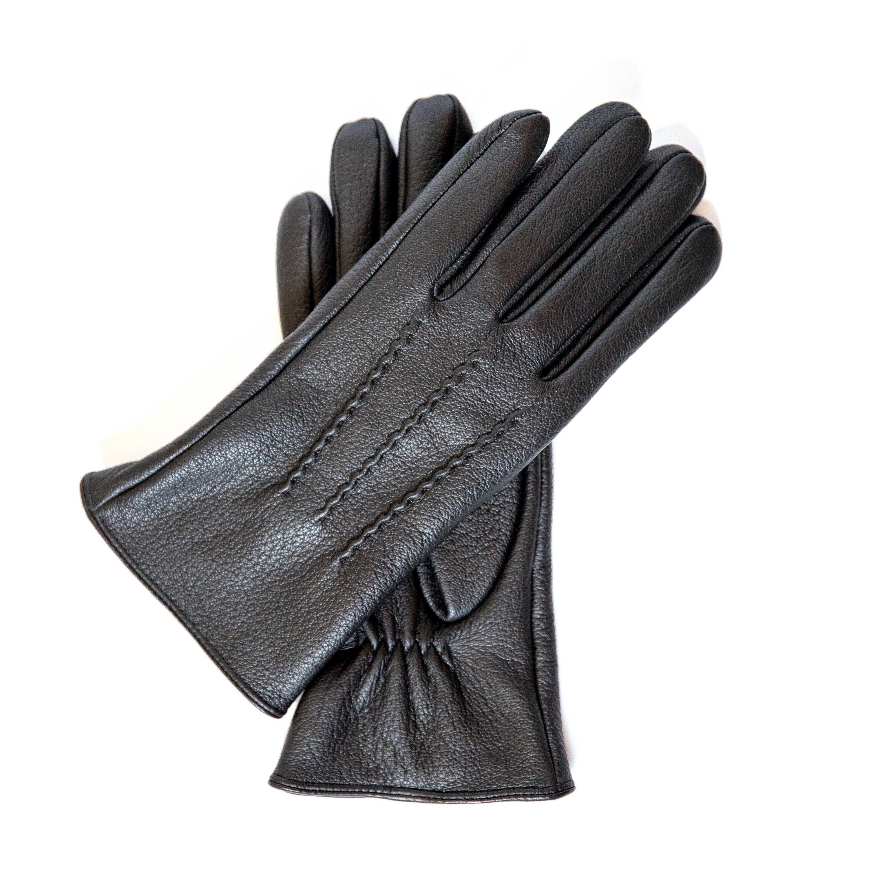 Hand Gewand by Weikert Lederhandschuhe JESS- Elegant aus Ziegenleder mit Kaschmir Wolle Fütterung