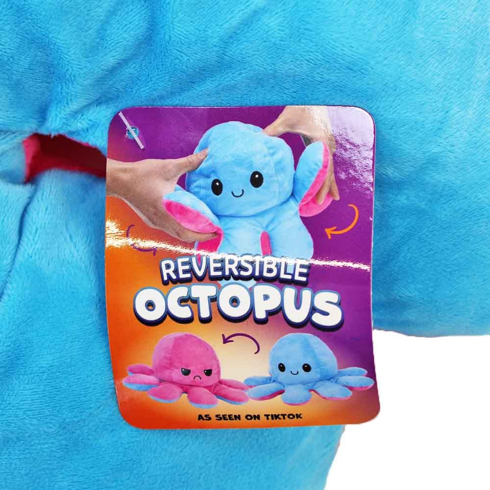 Posh Paws Kuscheltier Wende Oktopus groß blau und rosa - ca. 60 cm (1-St)