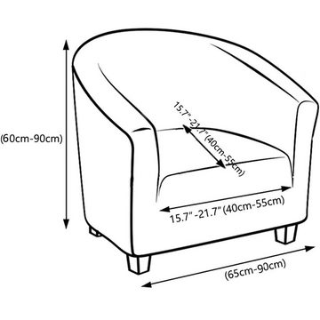 Sesselhusse Schonbezug Abnehmbarer und waschbarer Sessel Sofa-Schonbezug, FELIXLEO