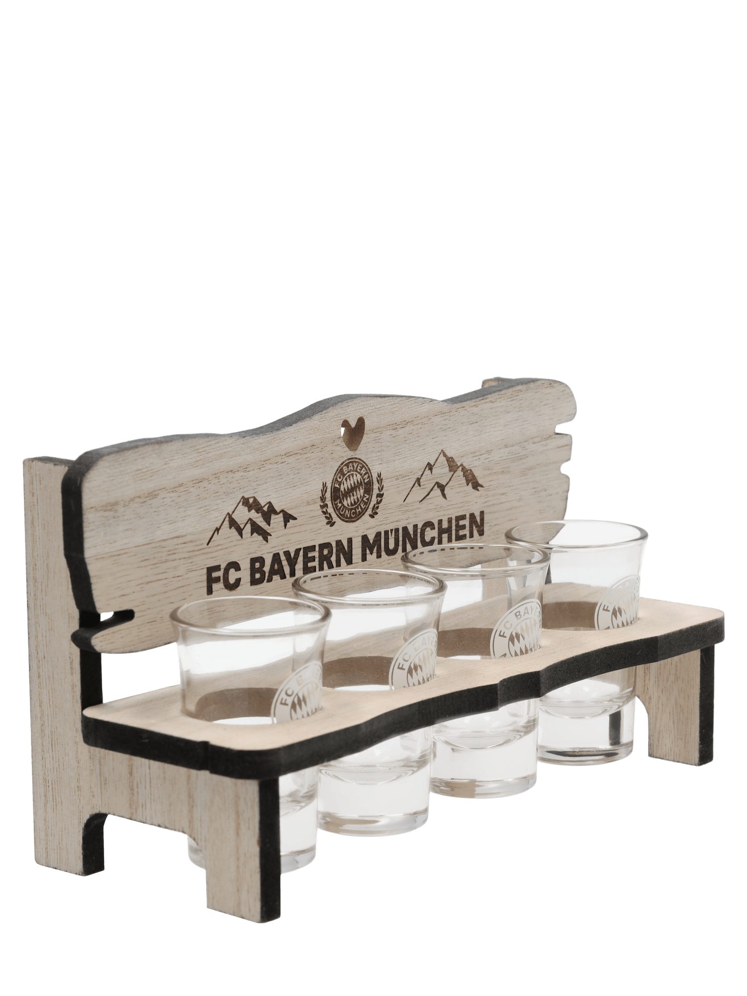FC Bayern München Gläser-Set FC Bayern München Schnapsbank 4erISet I Stamperl, Glas