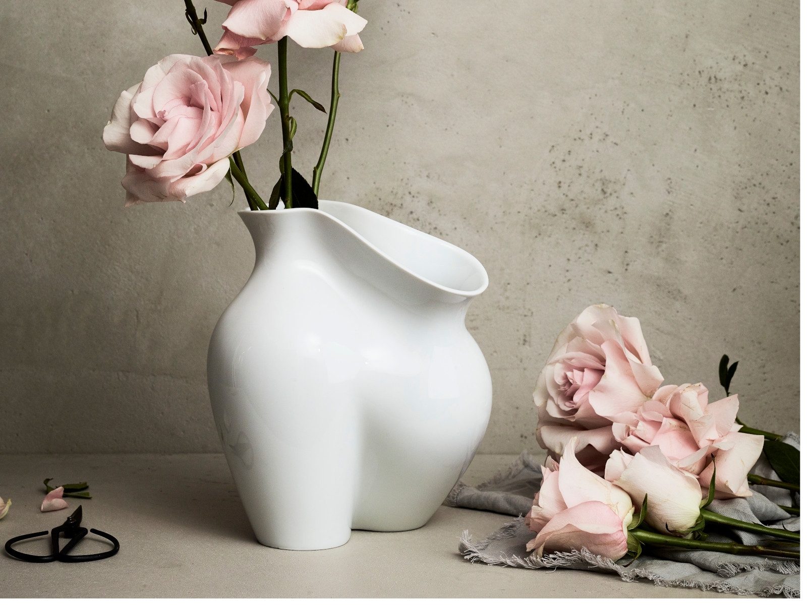 Rosenthal Dekovase La Chute weiss Miniaturvase günstig online kaufen