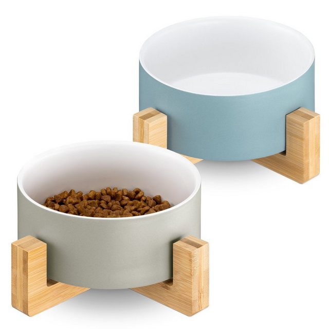 Navaris Napf, Futternapf Set aus Keramik – 2x Hundenapf Katzennapf