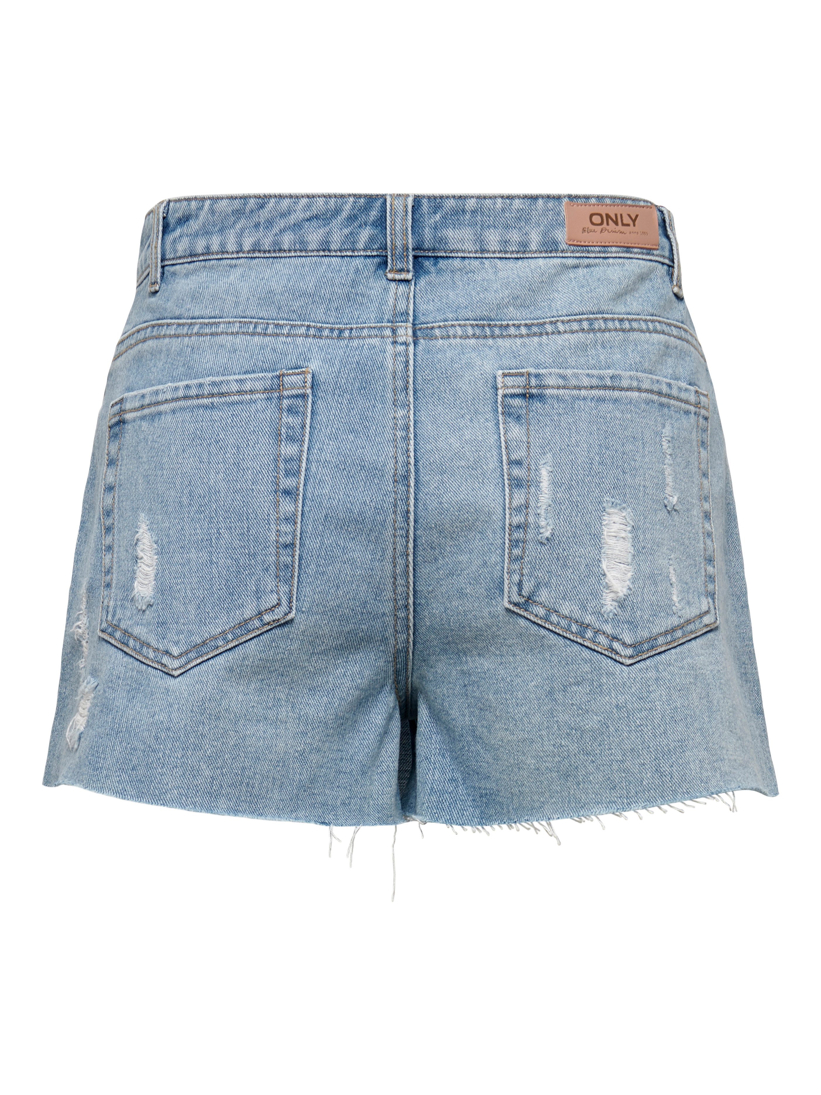 ONLY Jeansrock ONLTEXAS – Destroyed Effekt für trendigen Hosenrock-Stil figurbetont, Denim/Jeans, Baumwolle, Destroyed Effekt, unifarben