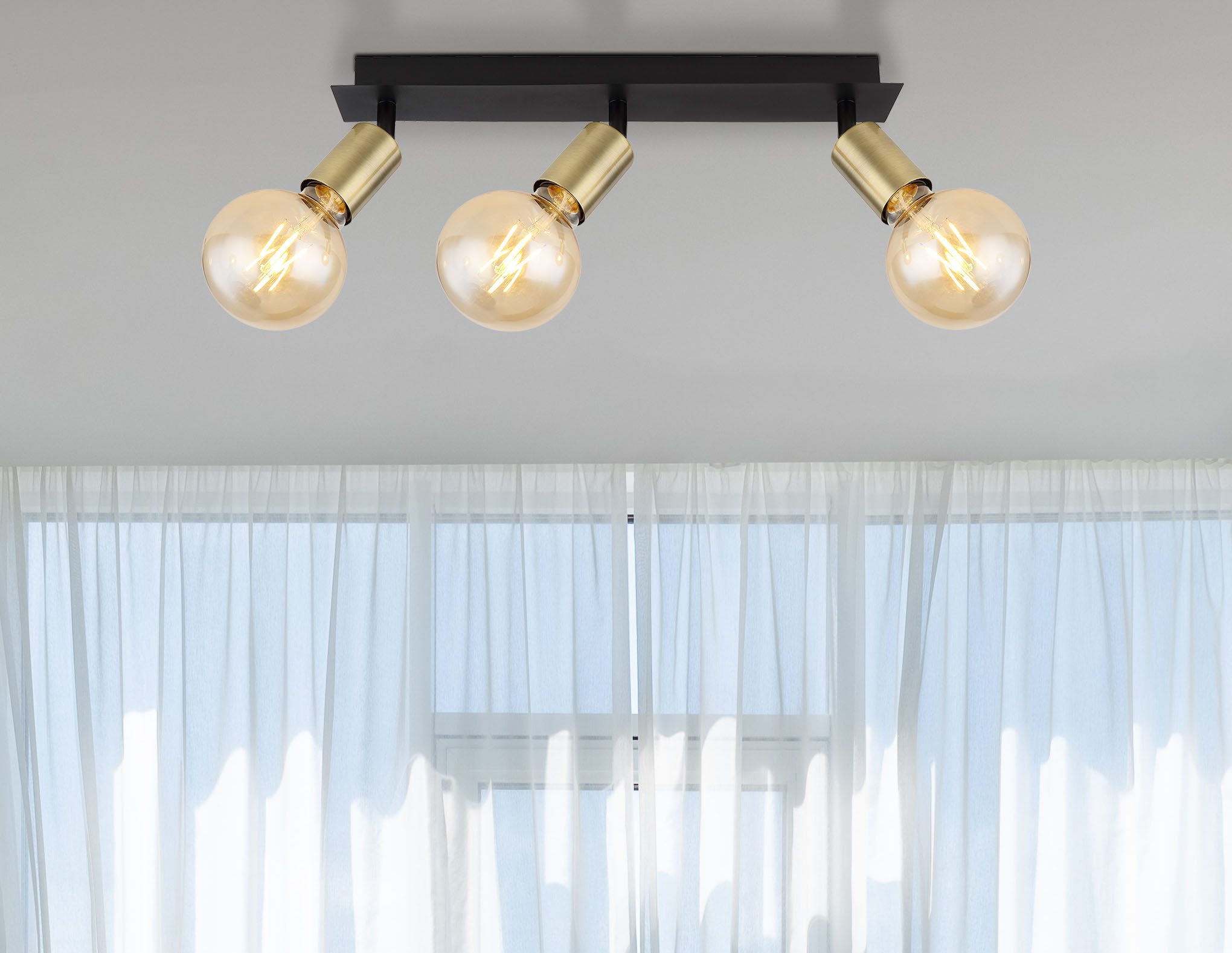 GLOBO LIGHTING Deckenstrahler LILIANA, ohne Leuchtmittel, Deckenstrahler/altmessing/Flur/Wohnzimmer
