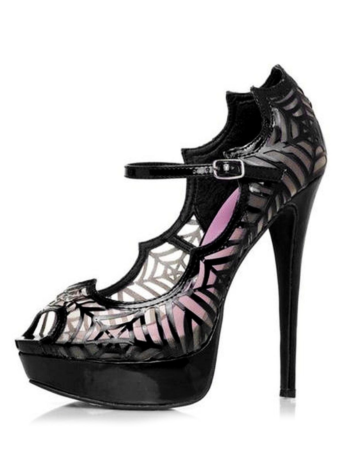 Hexen-Kostüm Schwarze Witwe Stilettos