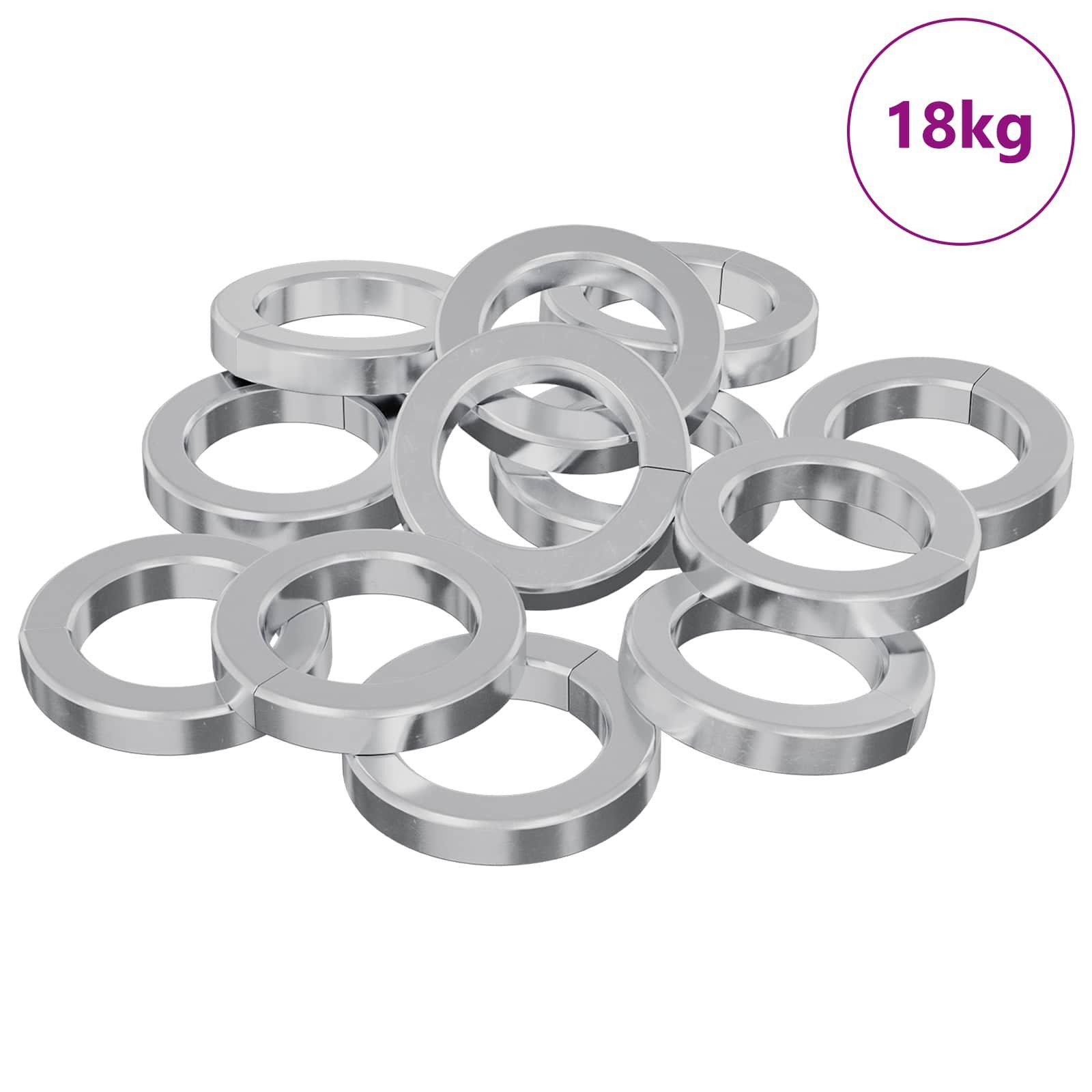 vidaXL Federring, Federunterlage 15929 pcs Weiß Eisen