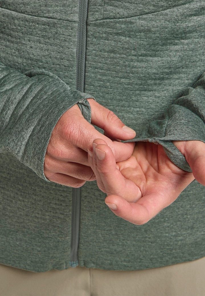Jack Wolfskin Fleecejacke Taiga Full Zip (elastische Bünd) grün Herren – Bild 4 von 5