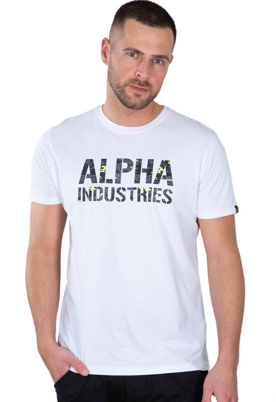 Alpha Industries T-Shirt Alpha Industries T-Shirt Camo Print T Adult white/digi black camo
