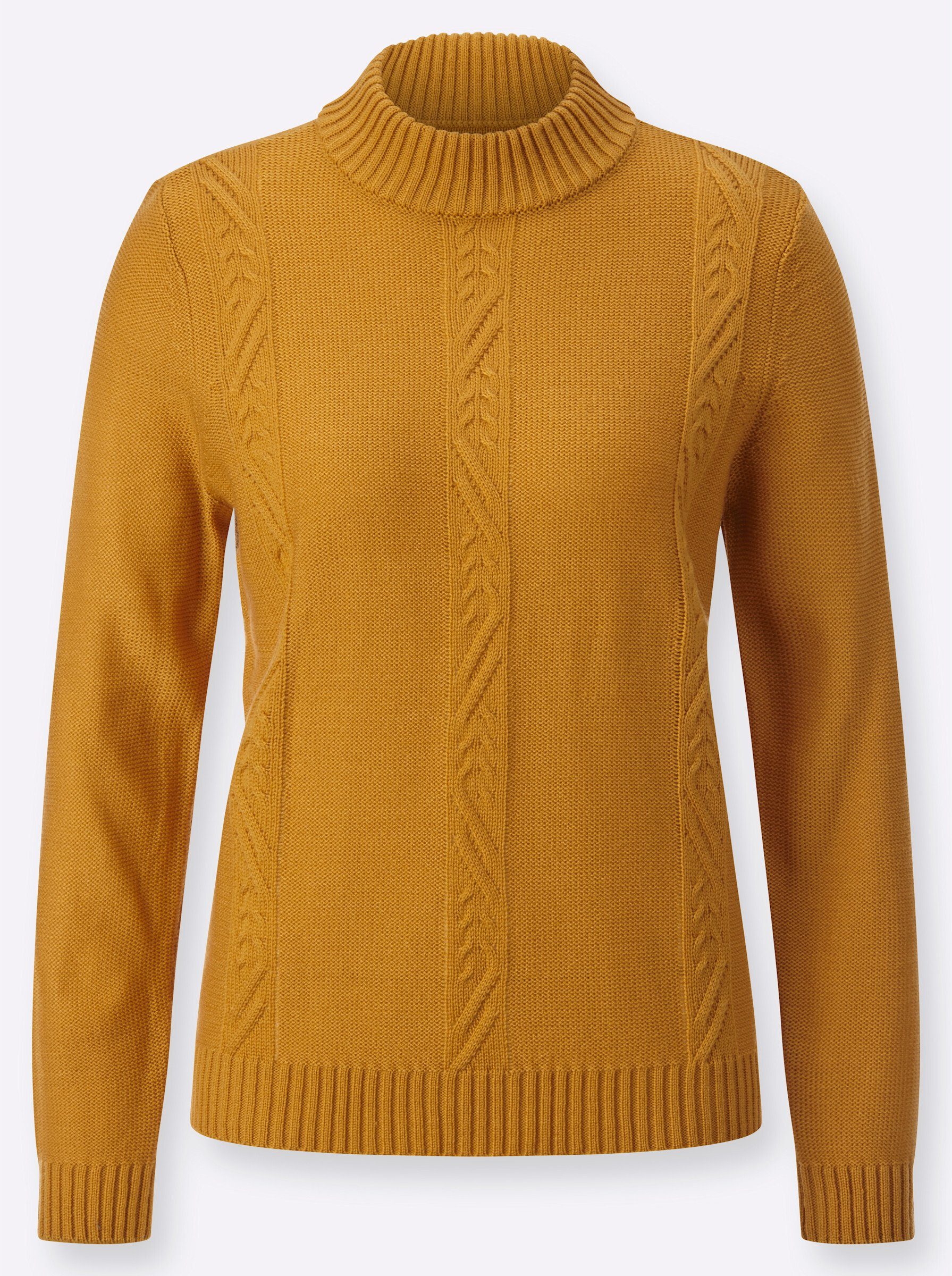 Strickpullover Pullover Langarm Zopfmuster