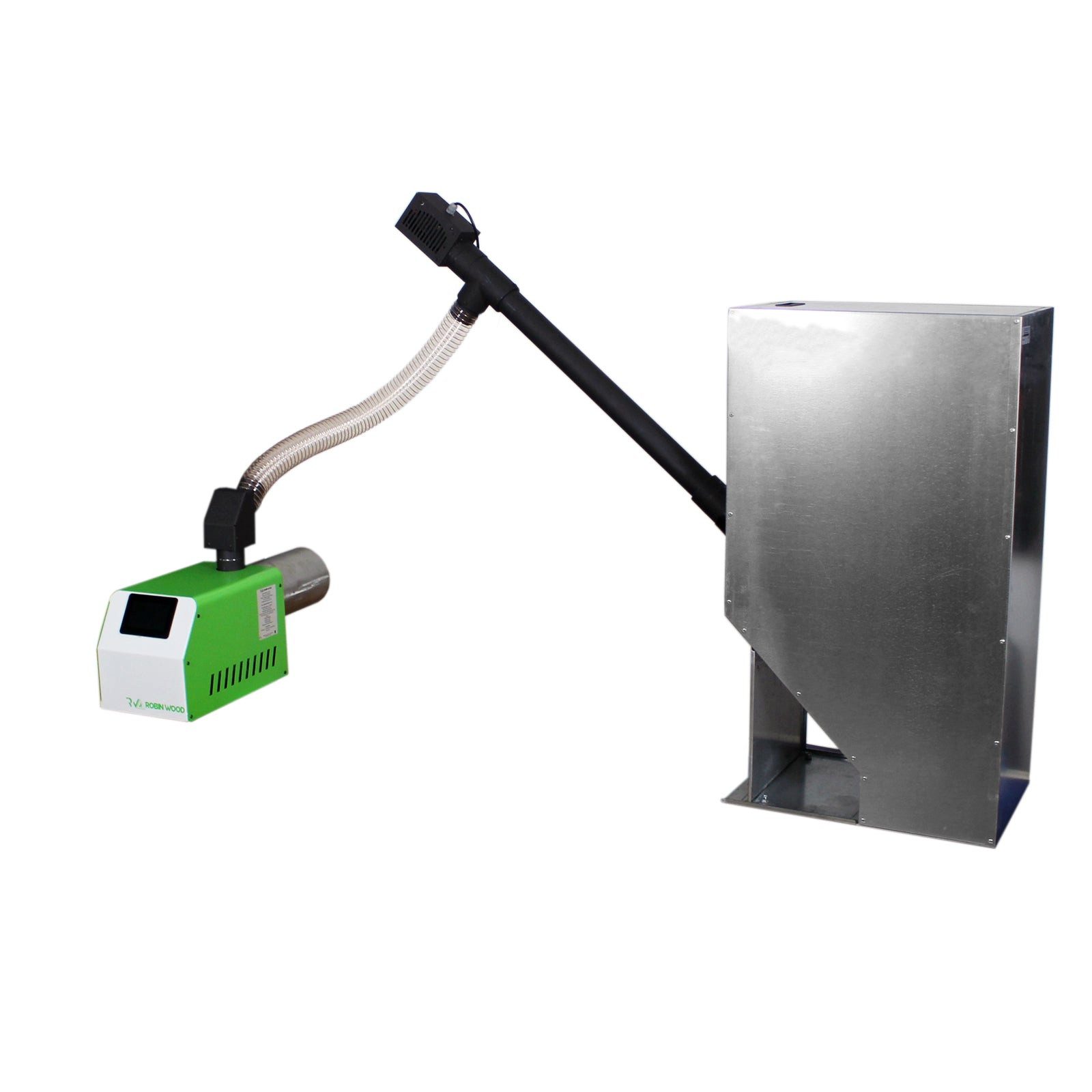 Environ Absaugstation Pelletbrenner RW 8-35 kW mit LCD-Display und Pelletförderschnecke und