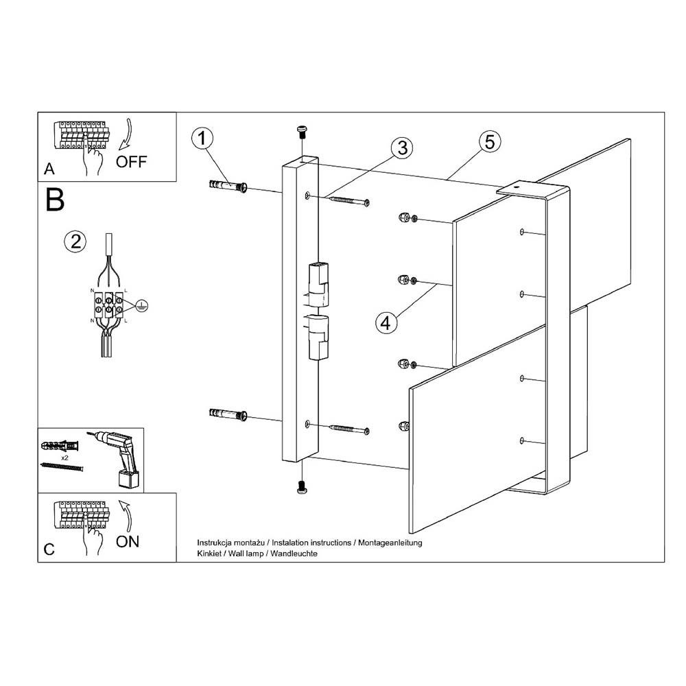 Wandleuchte inklusive, Leuchtmittel nicht Wandleuchte, Stahl Schlafzimmerleuchte etc-shop Spotleuchte Wandlampe Flurlampe