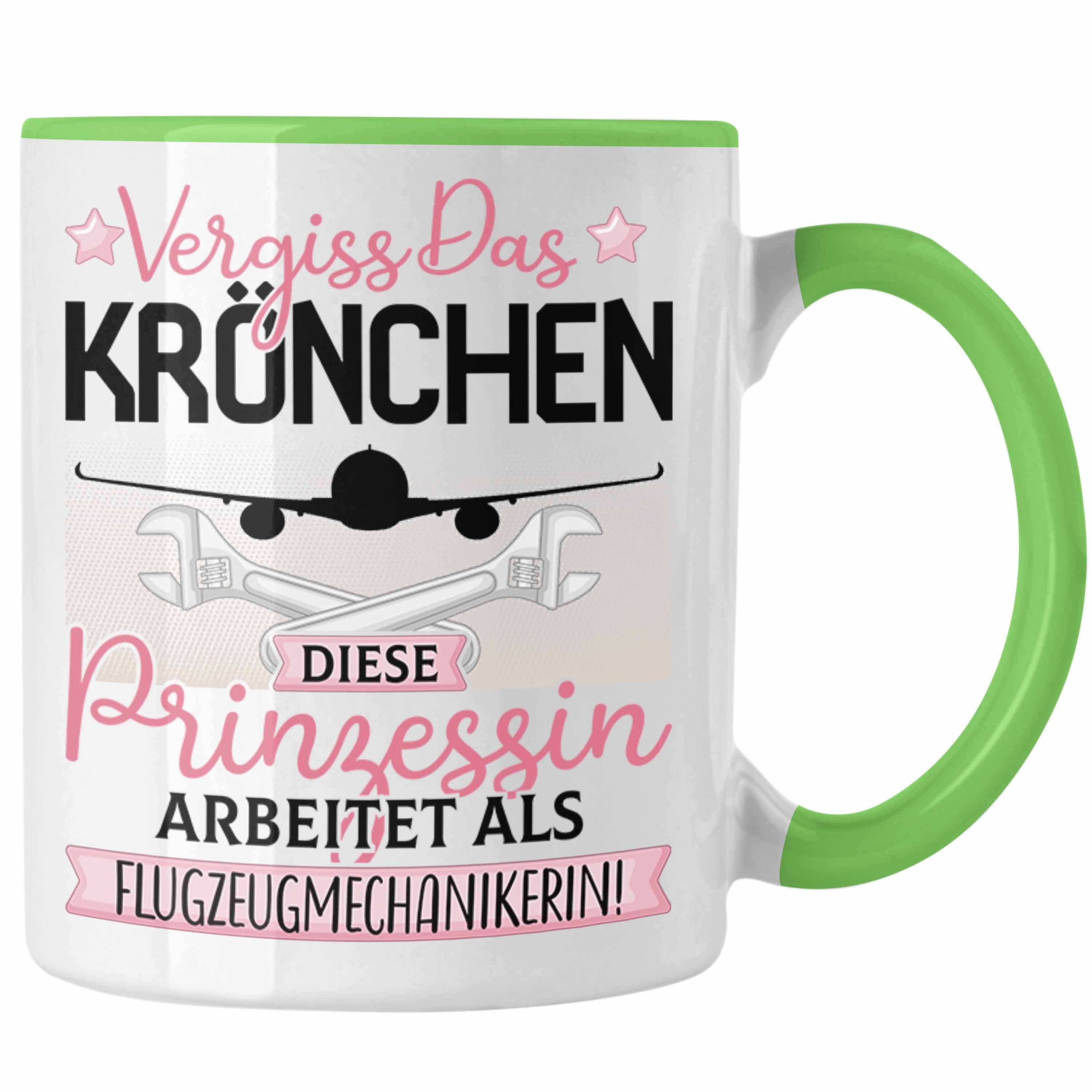 Grün Flugzeugmechanikerin Kröchen Geschenk Spruch Frauen Das Trendation Tasse Tasse Vergiss