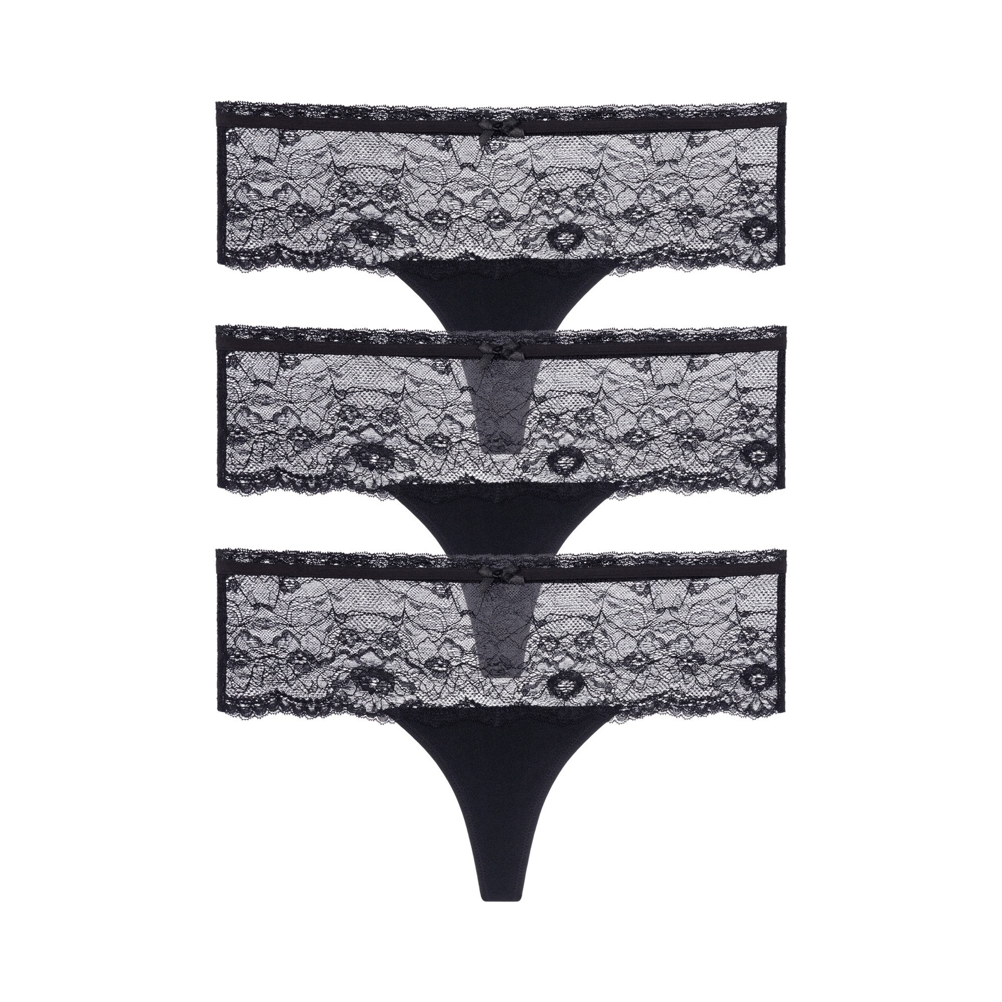 Dorina Tanga (3er Pack) mit Spitzendetails