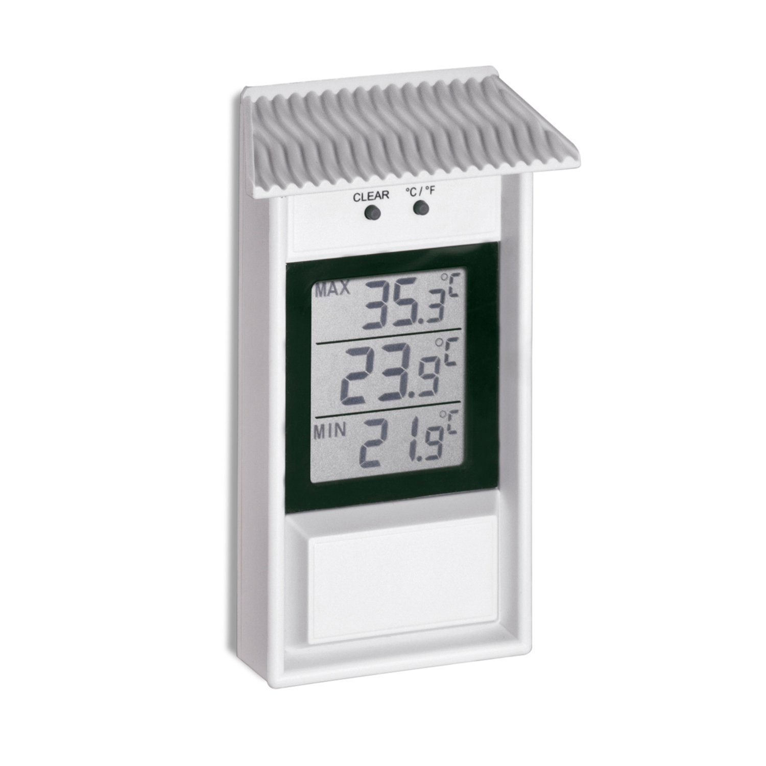 Wetterstation Max.-Min.-Thermometer für drinnen und draußen, weiß