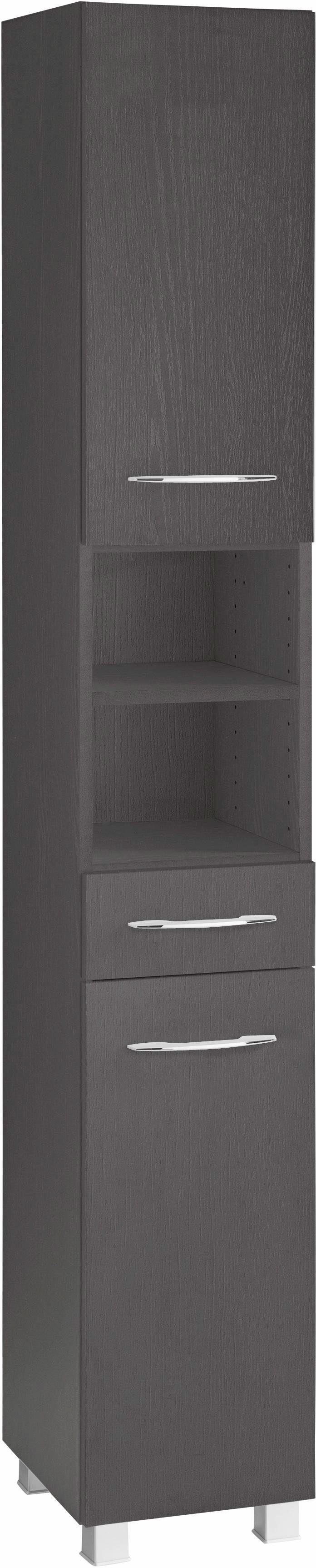 HELD MÖBEL Hochschrank Portofino graphit/graphit | Hochschränke