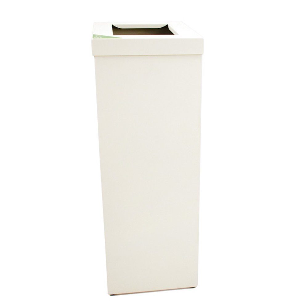 Weiß Mülleimer HxBxT Aluminium, PROREGAL® 60, 60 L, Schwarz 70,5x26,3x34,3cm, RecycloFlex