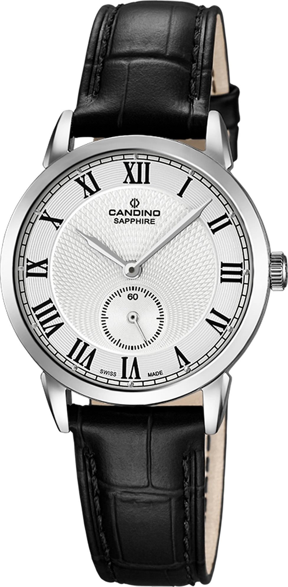 Candino Quarzuhr Candino Damenuhr Leder schwarz Candino, (Analoguhr), Damen Armbanduhr rund, Lederarmband schwarz, Casual
