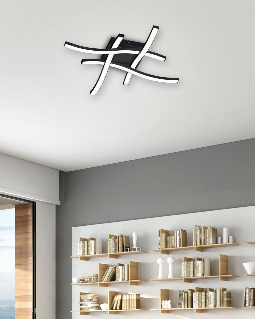 Reality Leuchten LED Deckenleuchte Route, LED fest integriert, Warmweiß, mo günstig online kaufen