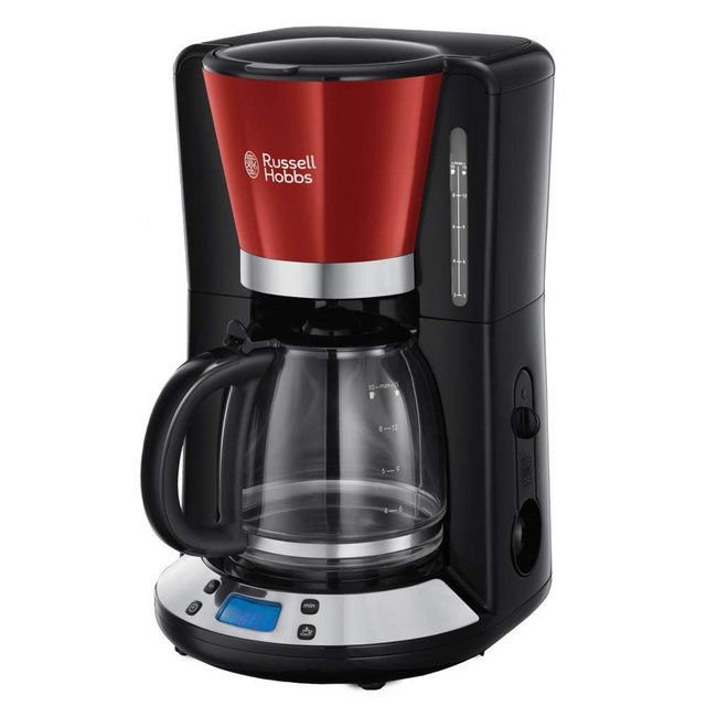 RUSSELL HOBBS Filterkaffeemaschine Colours Plus+ Flame Red 24031-56, 1.25l Kaffeekanne