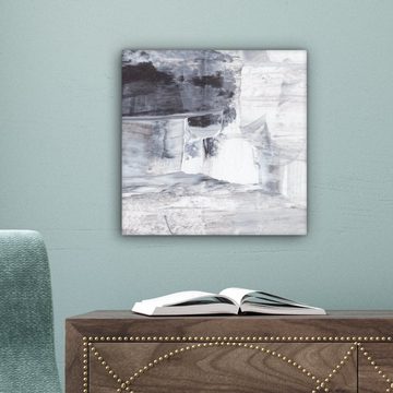 OneMillionCanvasses® Leinwandbild Kunst - Farbe - Weiß - Schwarz - Grau, (1 St), Leinwand Bilder für Wohnzimmer Schlafzimmer, 20x20 cm