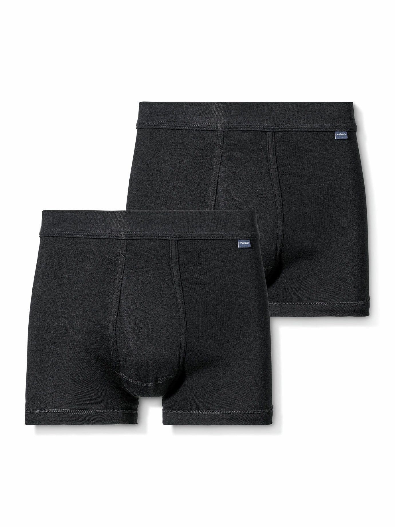 Walbusch Shorts Masterclass Shorts 2er Pack Herren Baumwolle Feinripp-Unterwäsche, seidig & strapazierfähig, Eingriff, ohne Naht