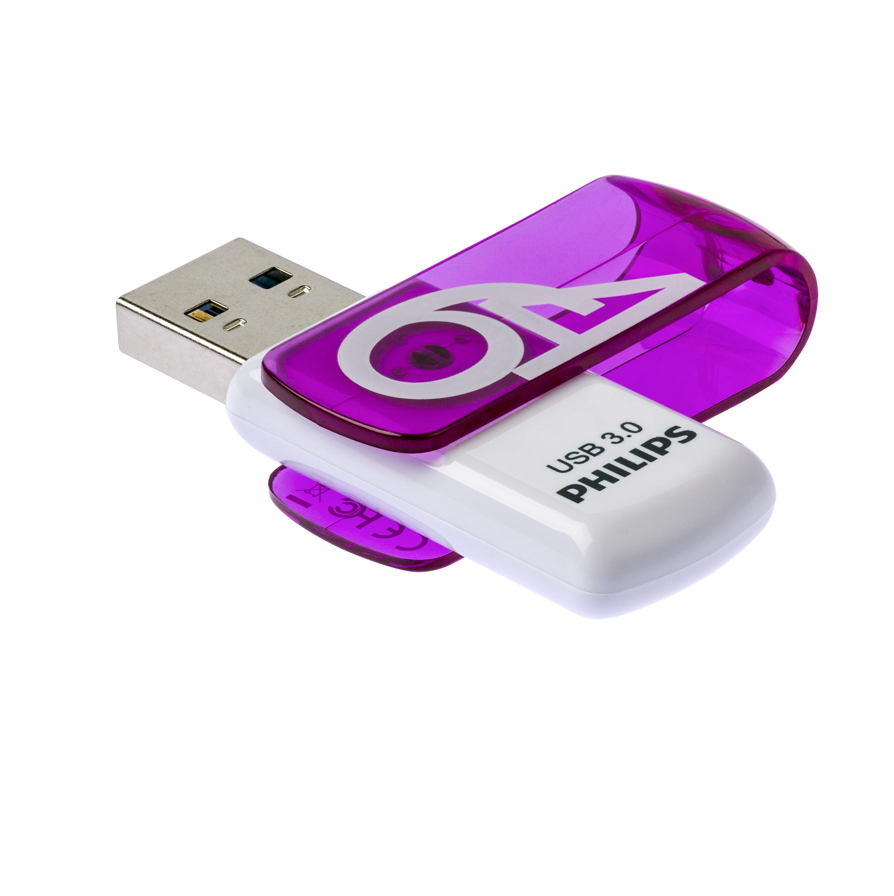 Philips FM64FD00B/00 USB-Stick (USB 3.0, Lesegeschwindigkeit 100,00 MB/s, Magic Purple®, 64 GB, USB 3.0, LED, 1-Pack)