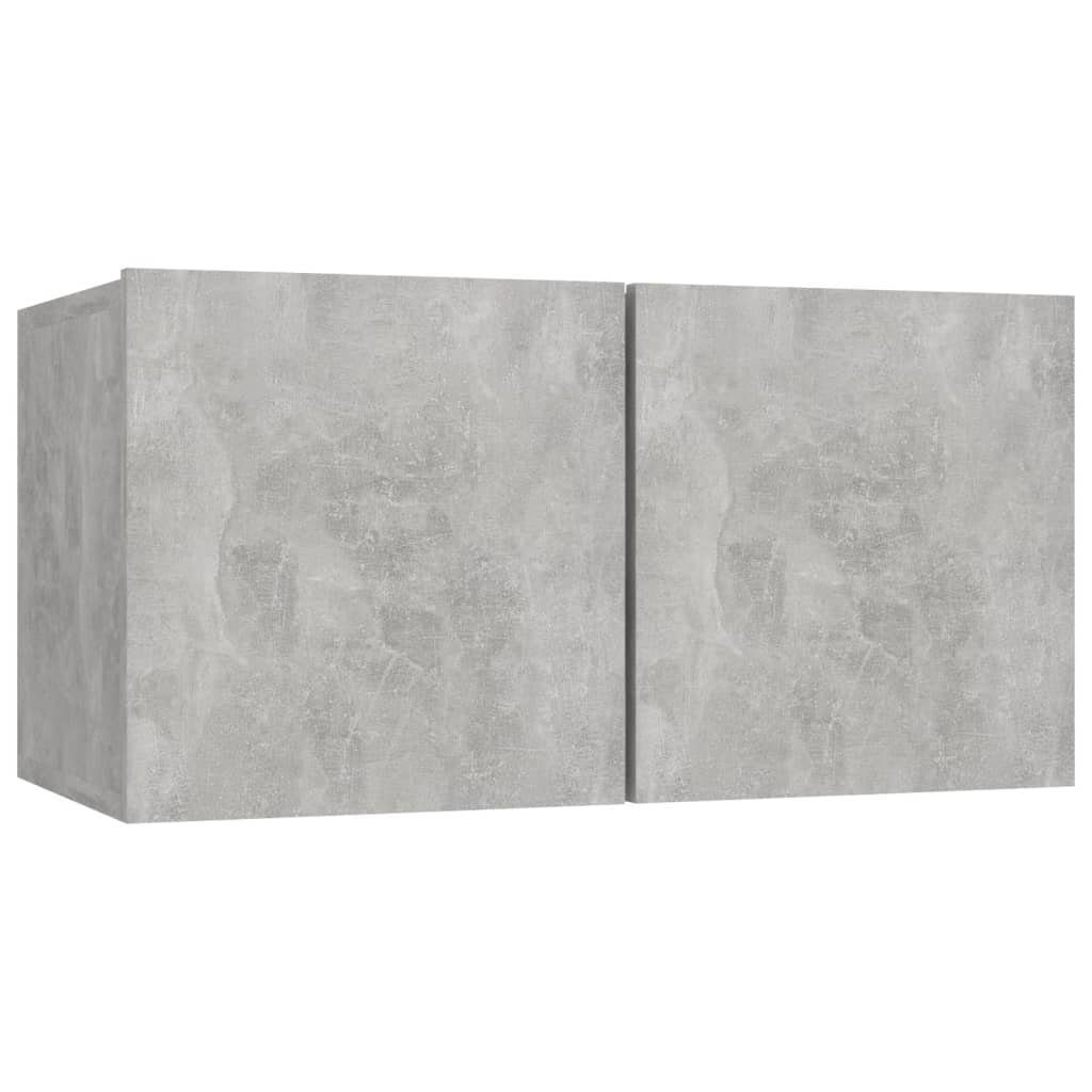 vidaXL TV-Schrank TV-Hängeschränke 2 Stk 60x30x30 cm Betongrau