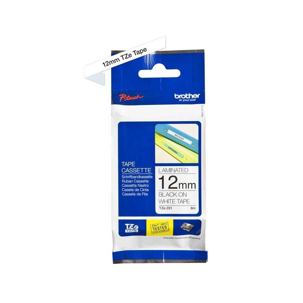 Brother Beschriftungsband TZE231 P-touch Schriftbandkassette 12mm