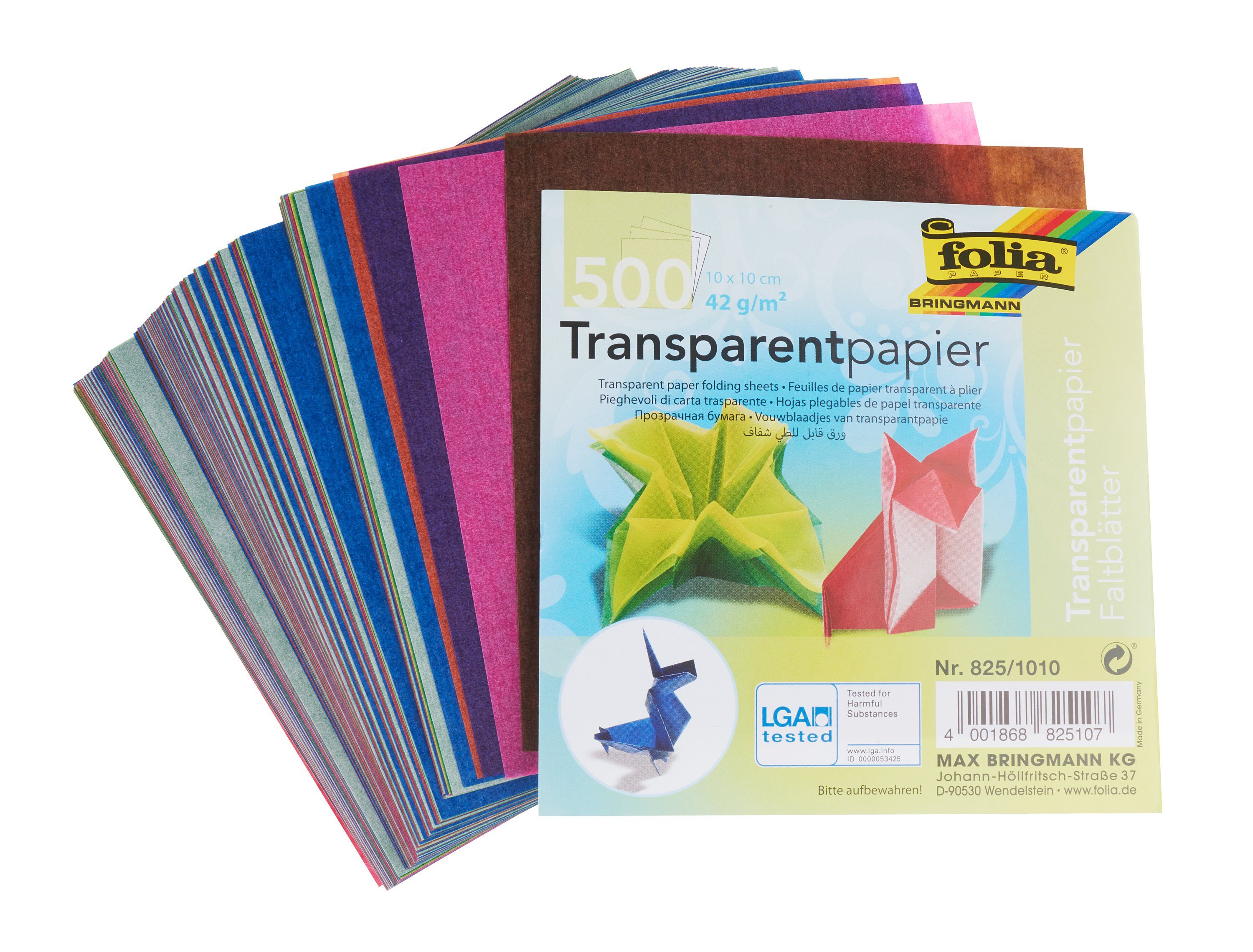 Folia Kraftpapier, 10 cm x 10 cm, 500 Blatt